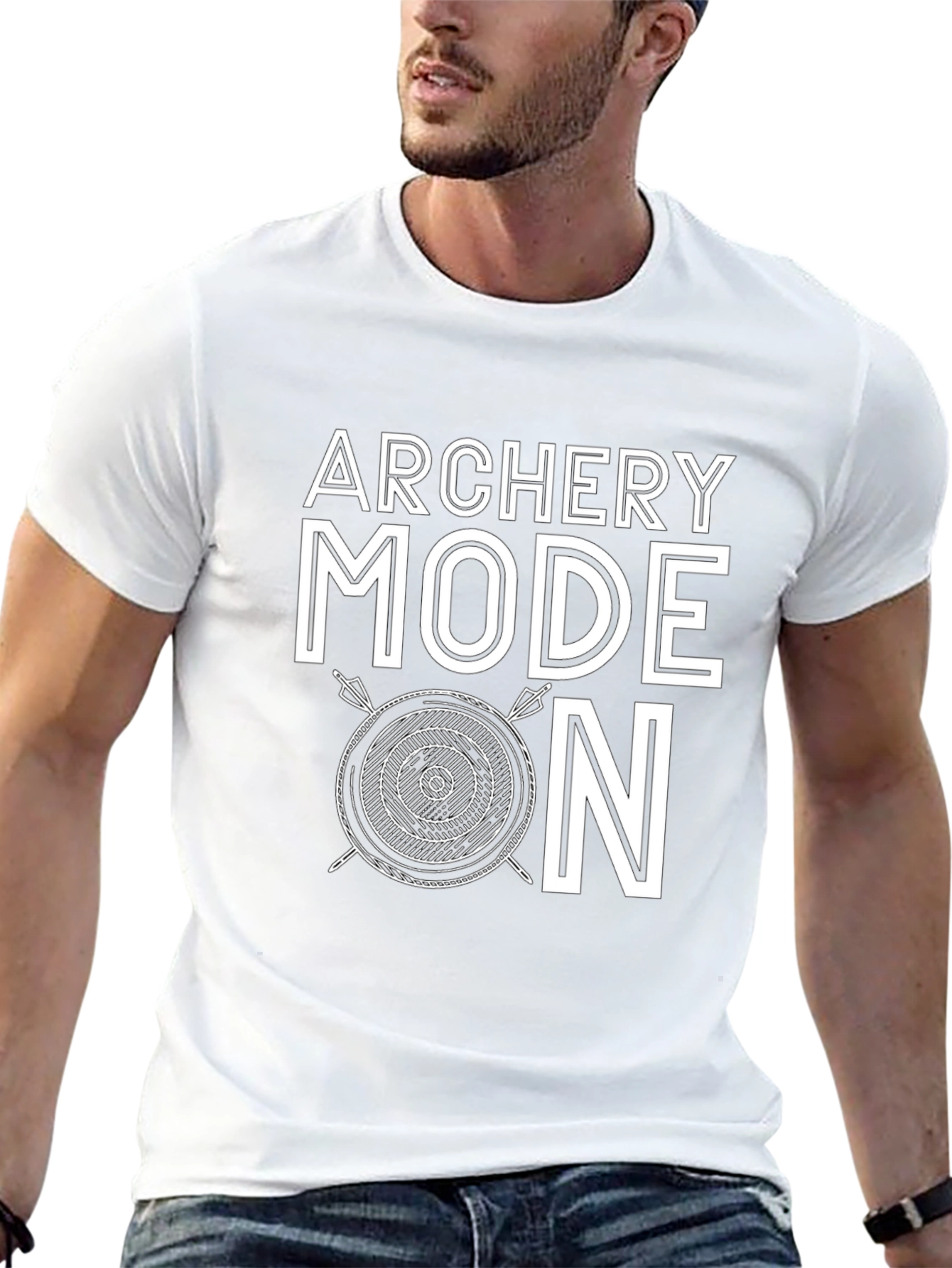 Archery Mode On Black Graphic Tee