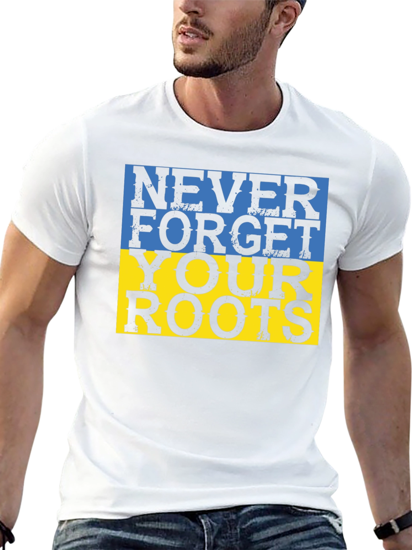 Never Forget Your Roots Ukraine Flag T-Shirt