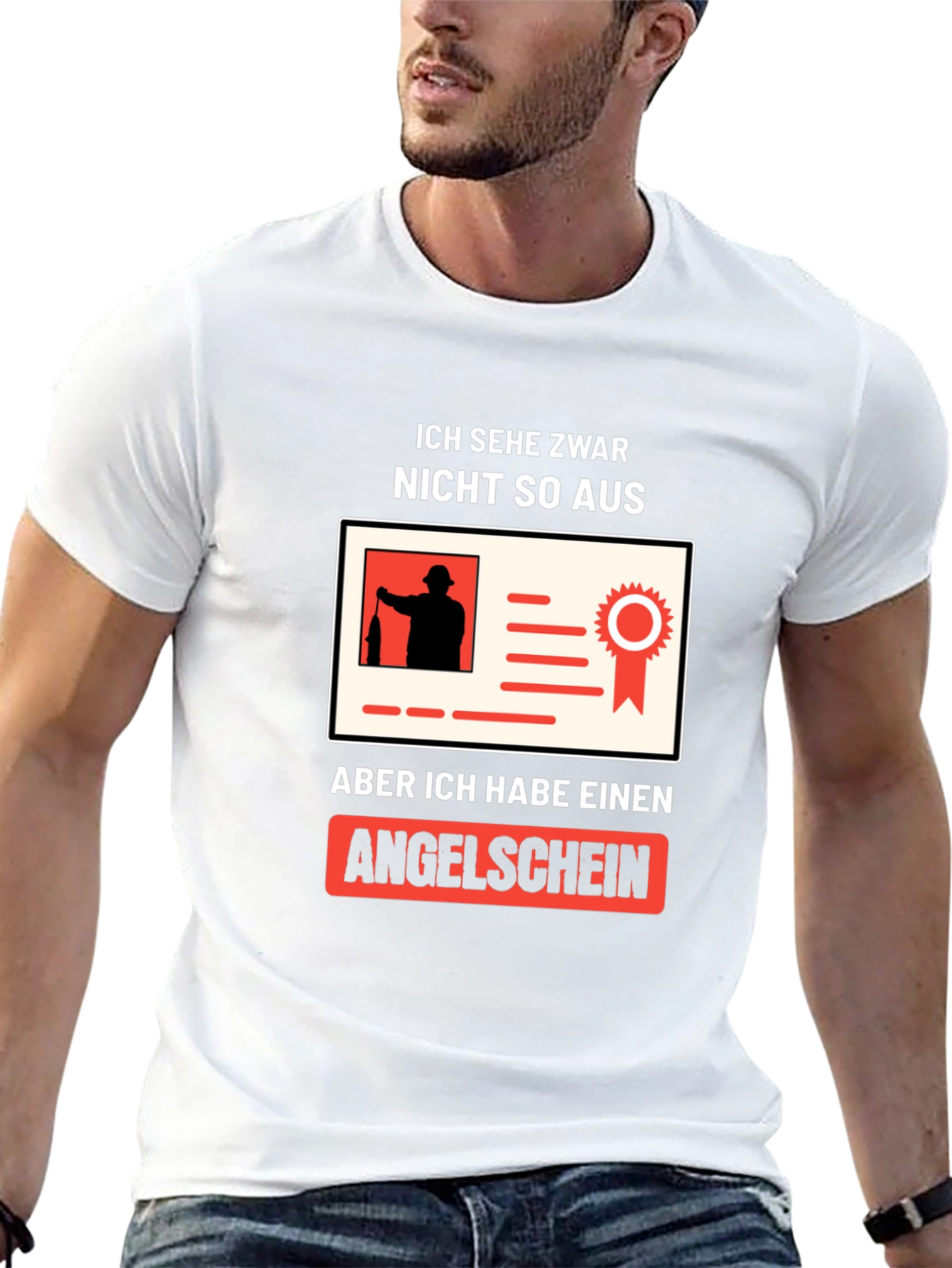 Funny Angler Fishing License T-Shirt