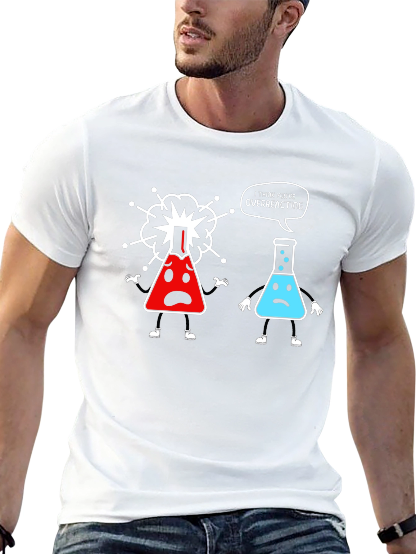 Funny Chemistry T-Shirt - Overreacting Science Tee