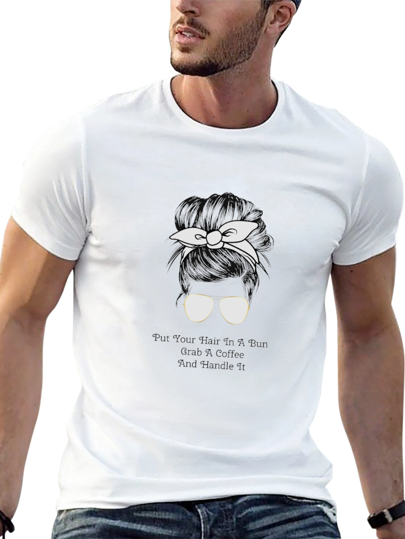 Messy Bun Coffee Tee - Mom Life Shirt