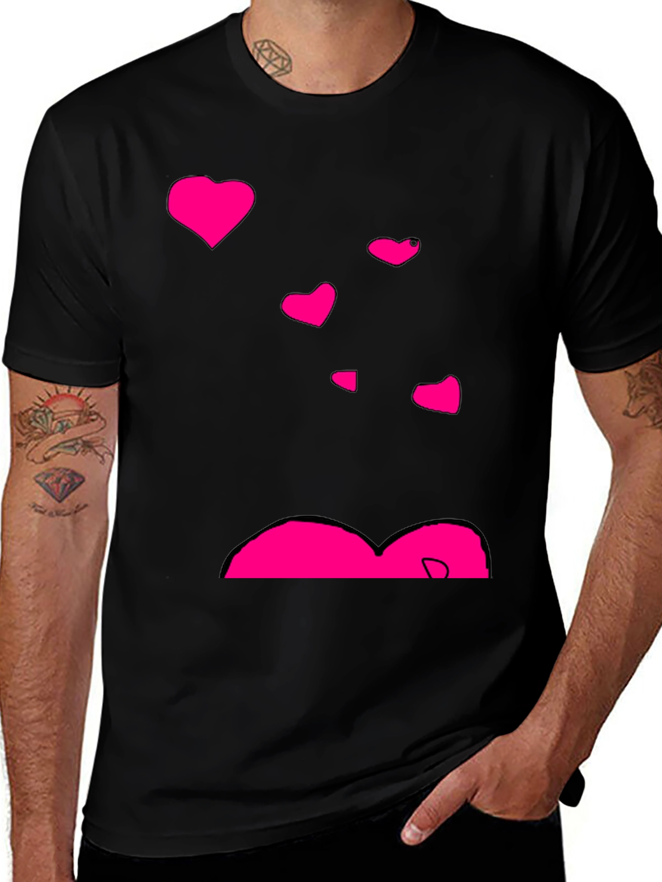 Heart Graphic Black Tee