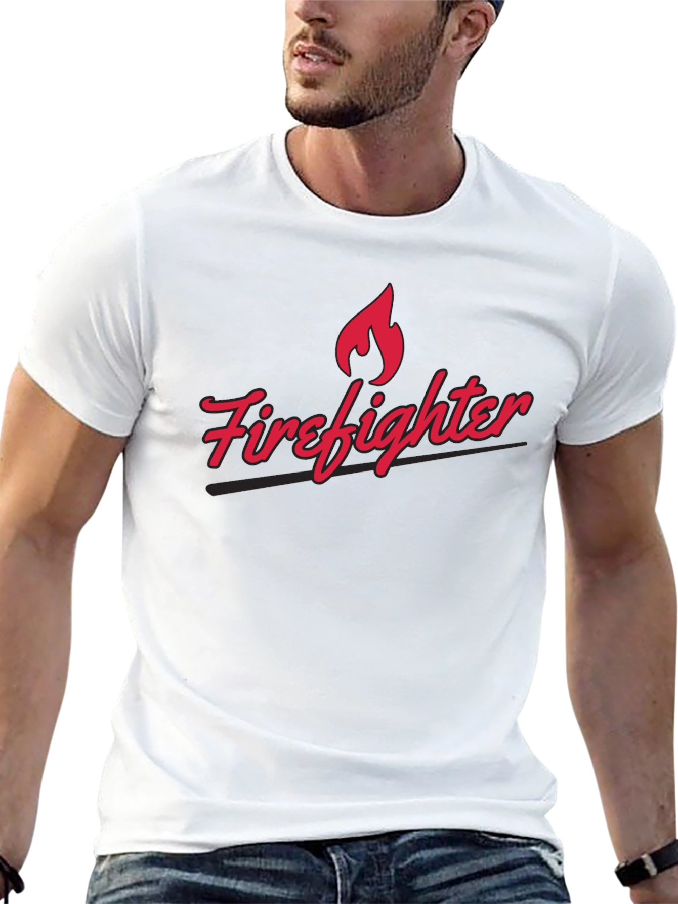 Firefighter Graphic T-Shirt - Classic Black Tee