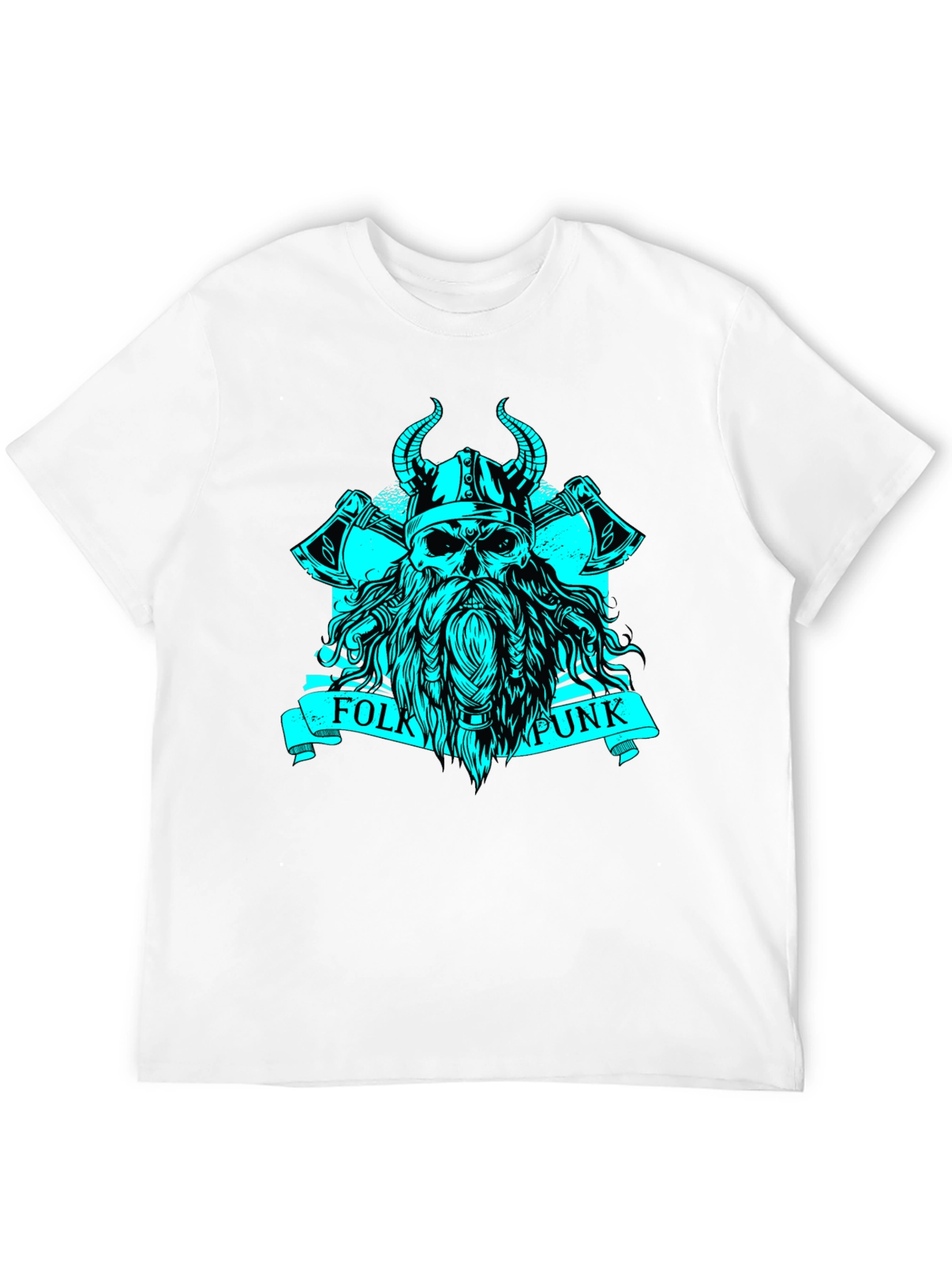 Folk Punk Viking Skull Graphic Tee