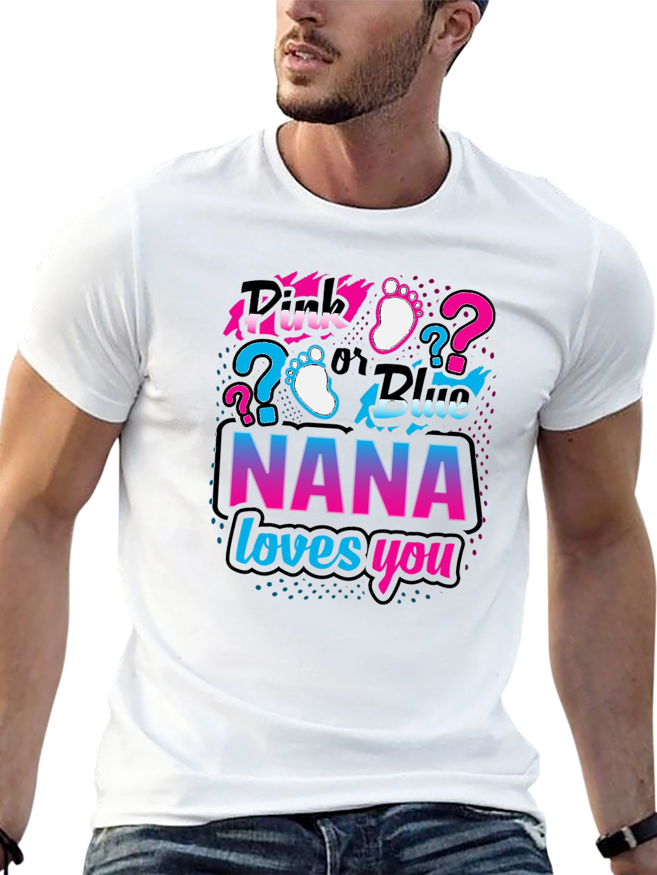 Nana Loves You Gender Reveal T-Shirt