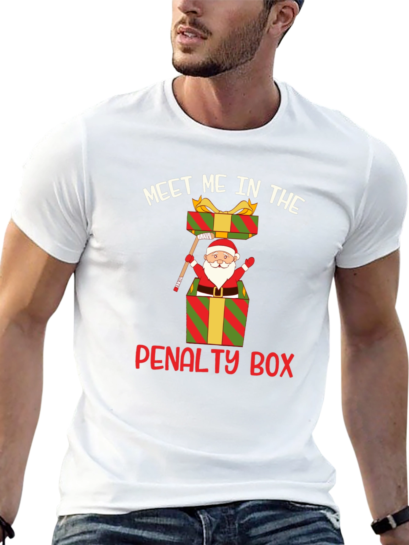 Meet Me in the Penalty Box Santa T-Shirt