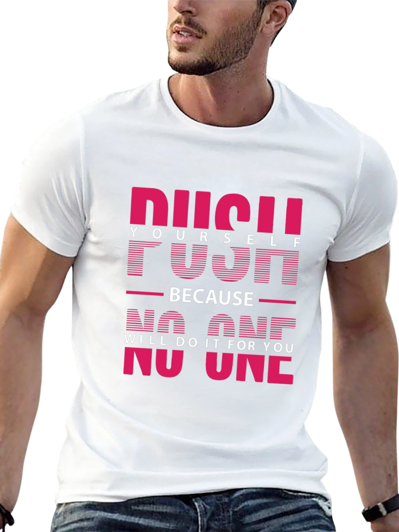 Motivational Graphic Tee - Push Yourself