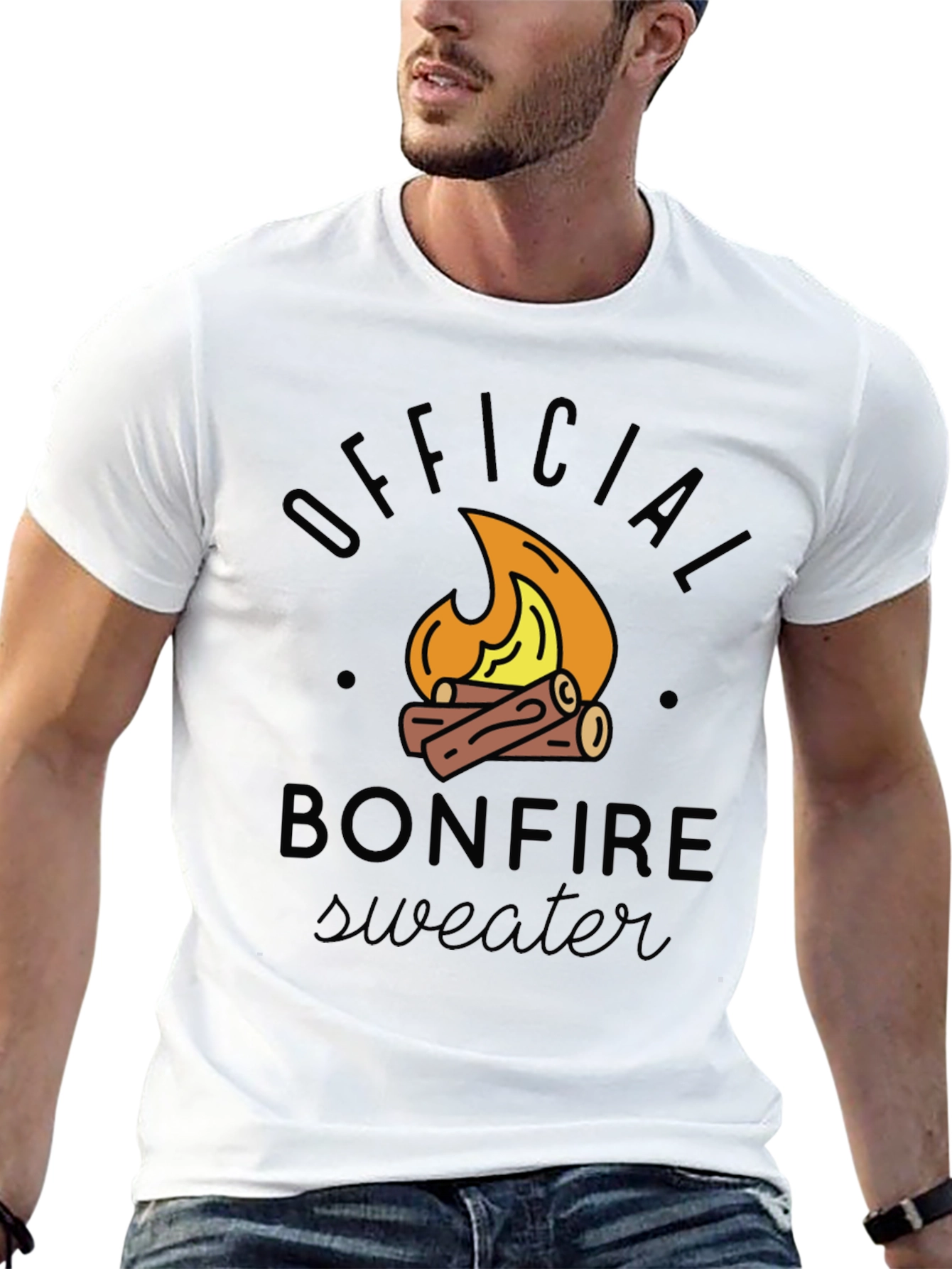 Bonfire Sweater Graphic T-Shirt - Perfect for Campfires