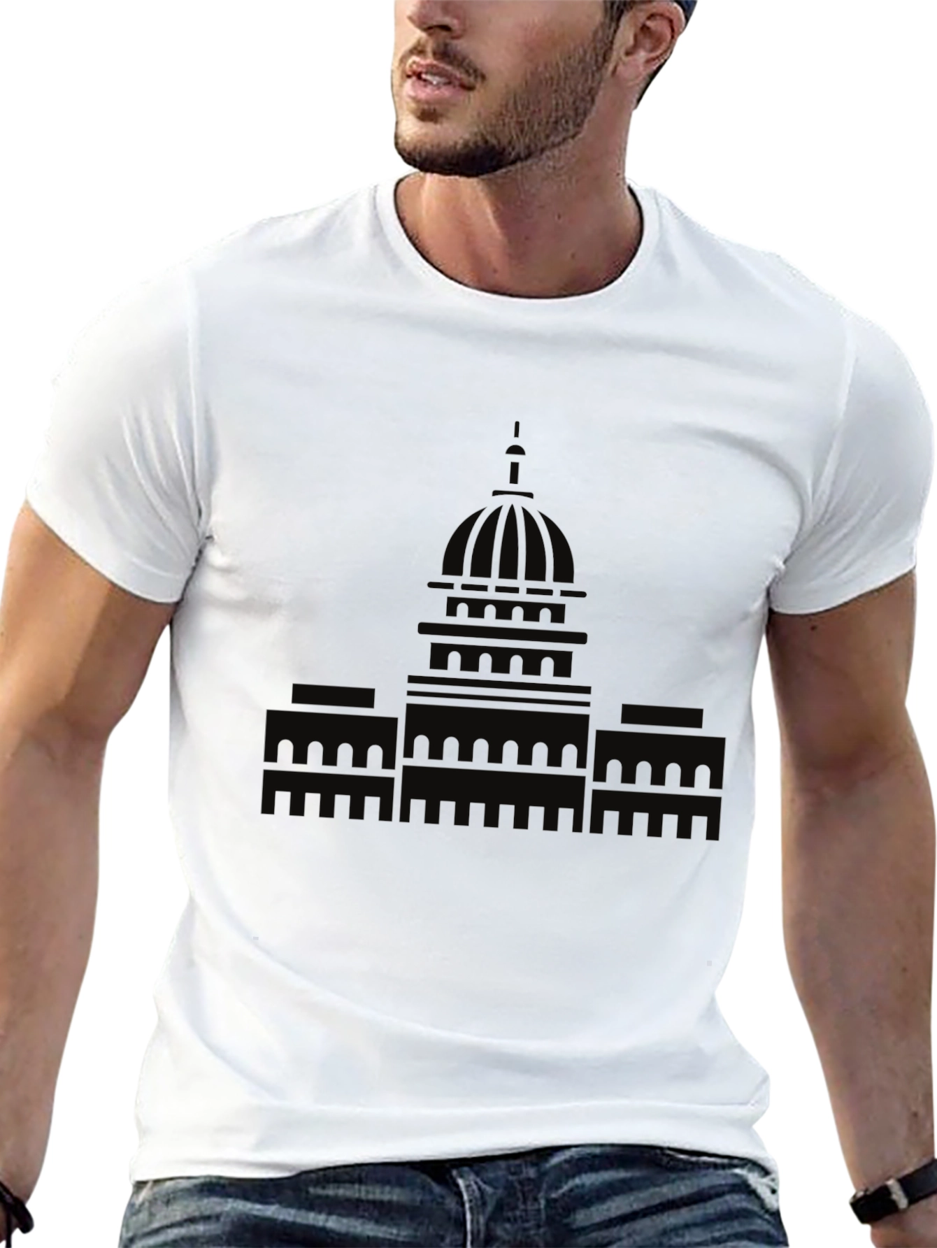 Capitol Building Graphic Tee - Black