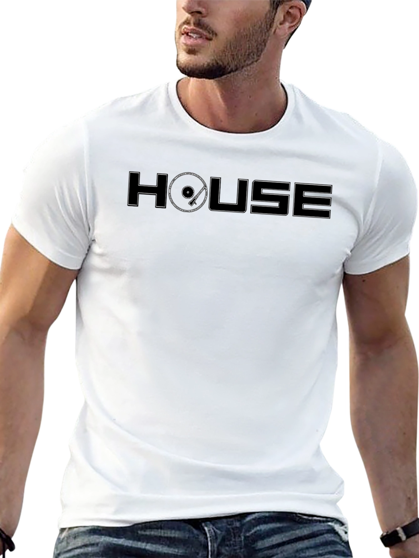 House Music T-Shirt - DJ Turntable Design