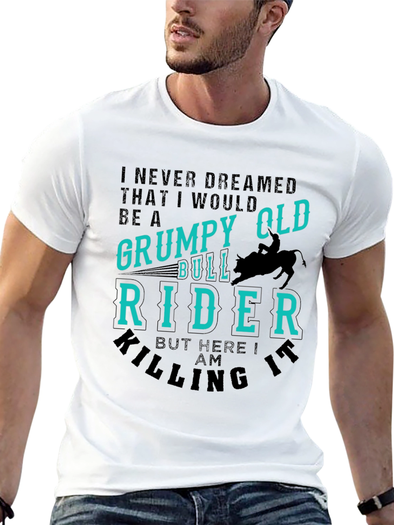 Grumpy Old Bull Rider Graphic T-Shirt