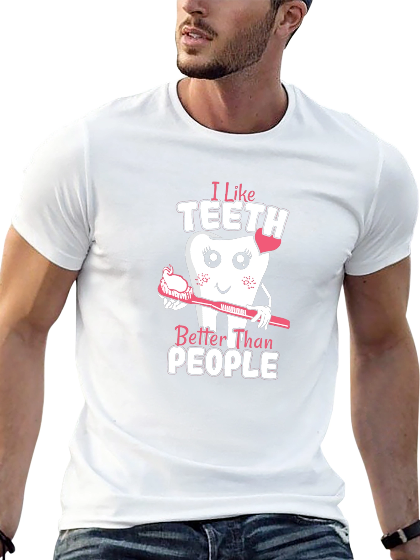 I Like Teeth Better Than People Graphic Tee