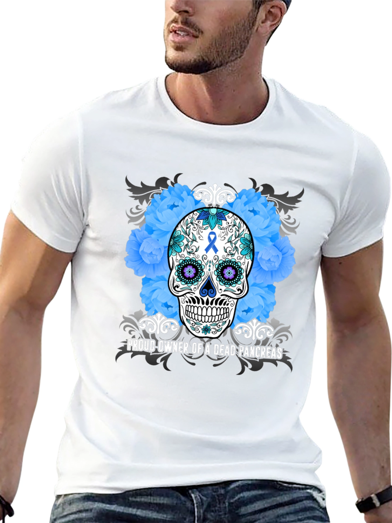 Proud Owner Dead Pancreas Sugar Skull T-Shirt