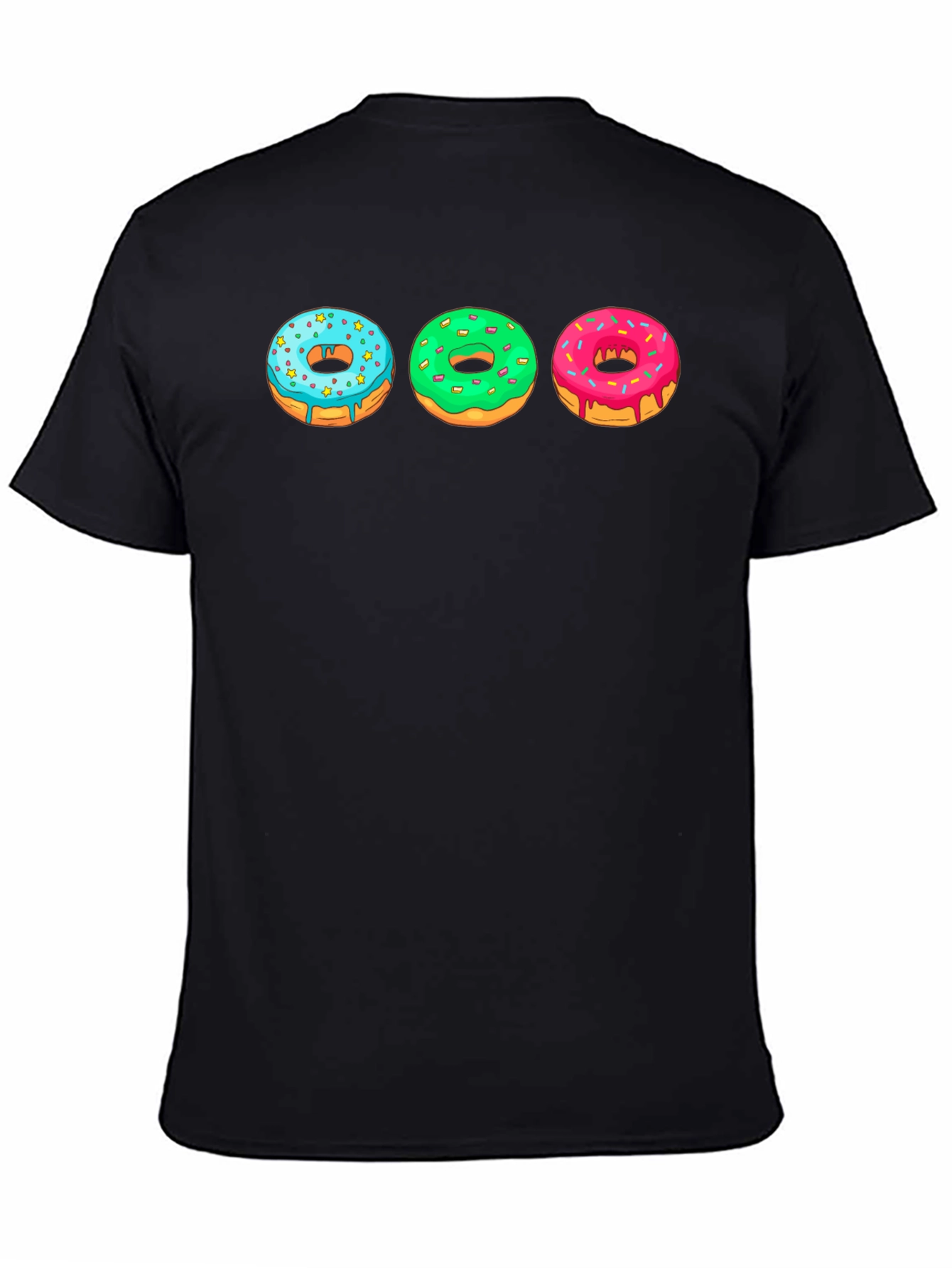 Donut Graphic Print T-Shirt - Casual Wear