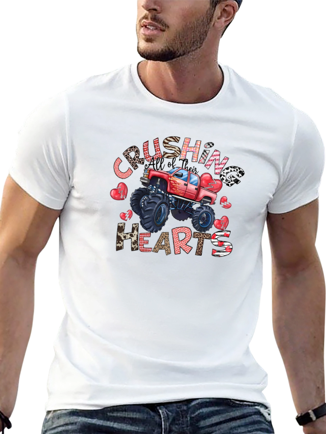 Crushing Hearts Monster Truck Graphic Tee