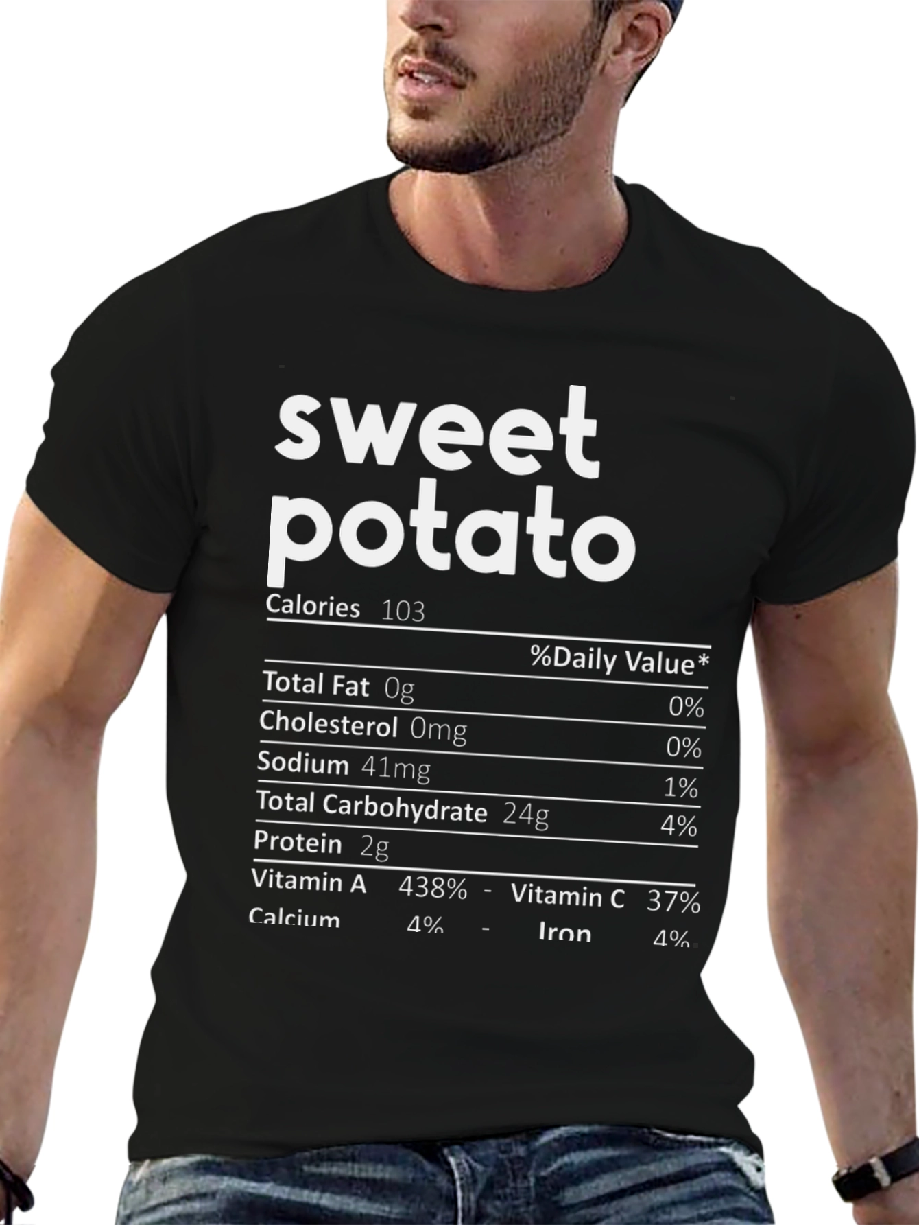Sweet Potato Nutrition Facts Graphic Tee