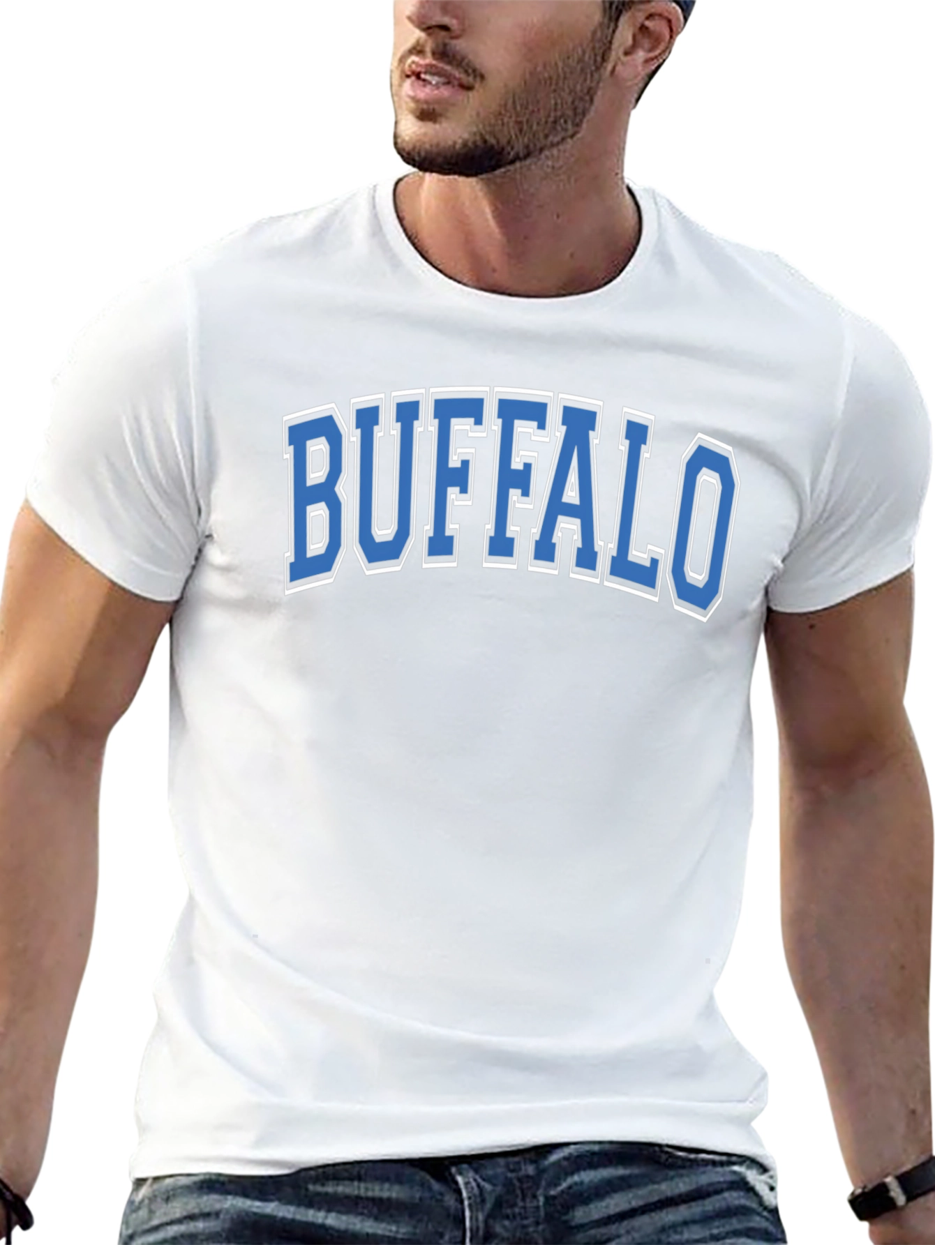 Buffalo Graphic Tee - Stylish Crew Neck T-Shirt