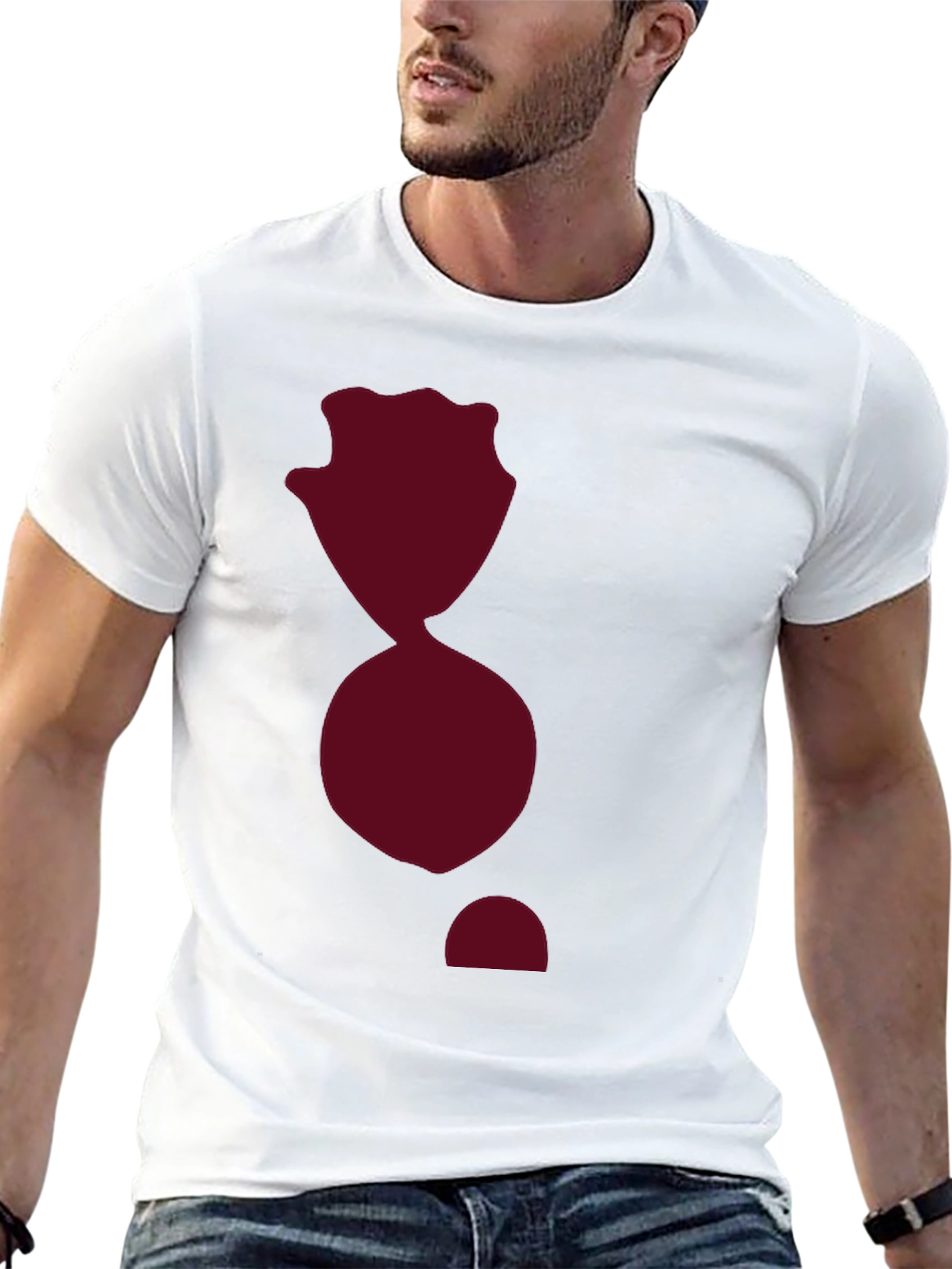 Black T-Shirt with Abstract Graphic