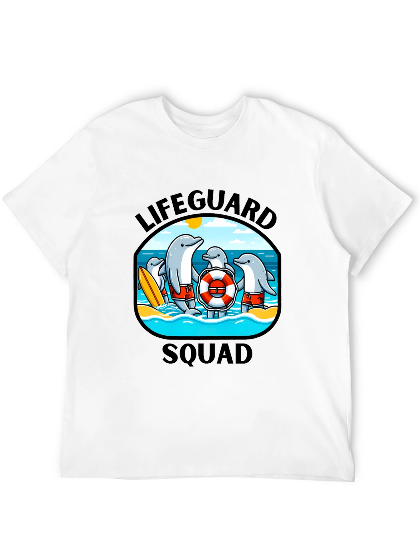Lifeguard Squad Dolphin Graphic T-Shirt
