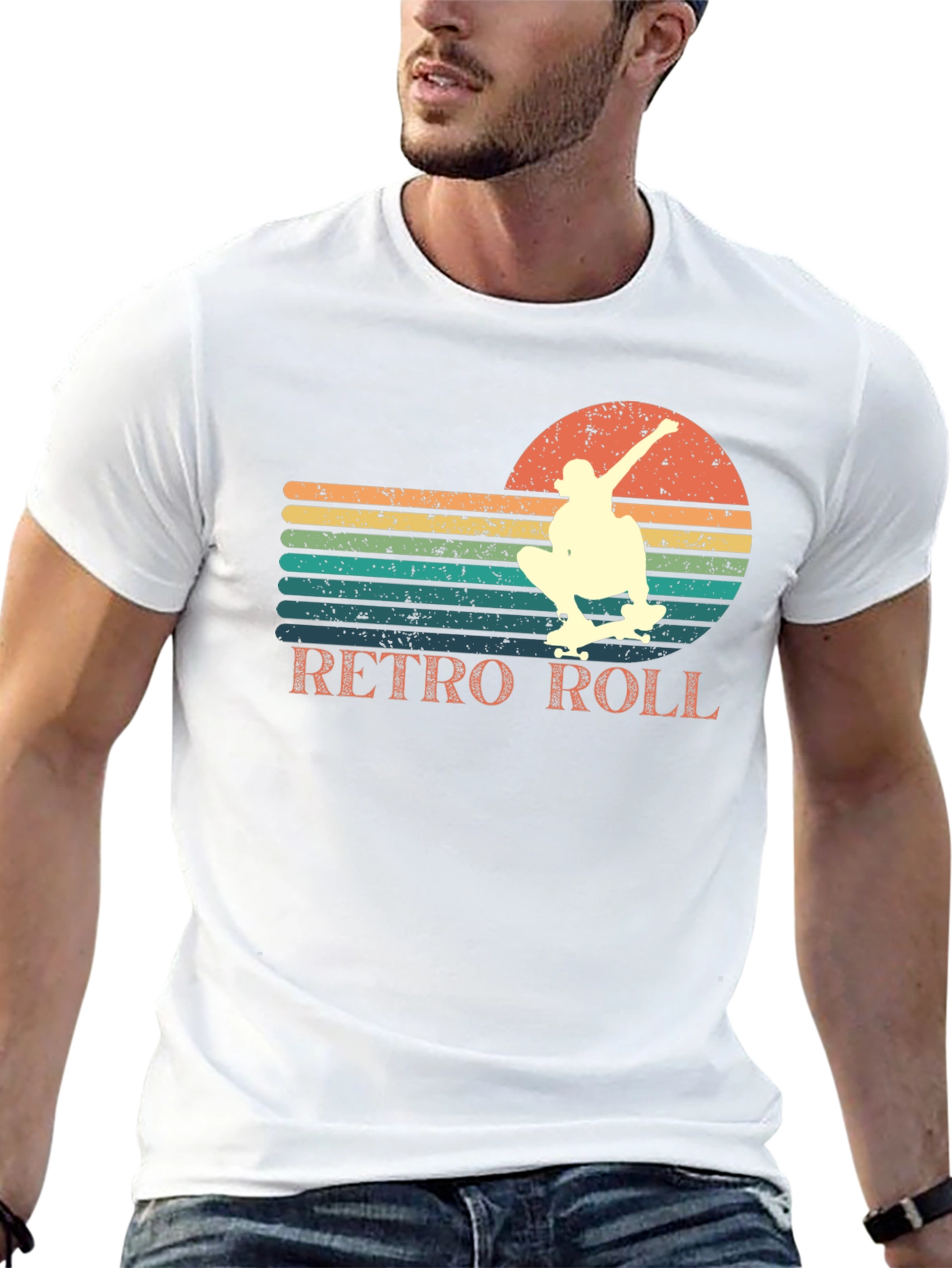 Retro Roll Skateboard T-Shirt