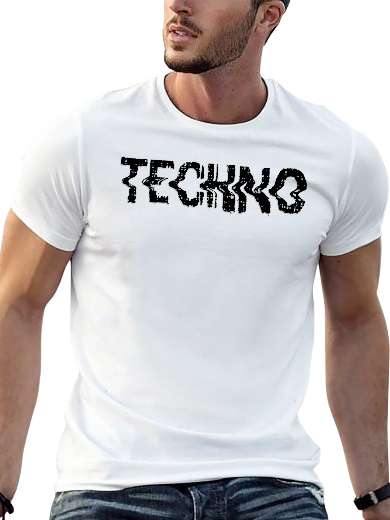 Techno Glitch Black T-Shirt