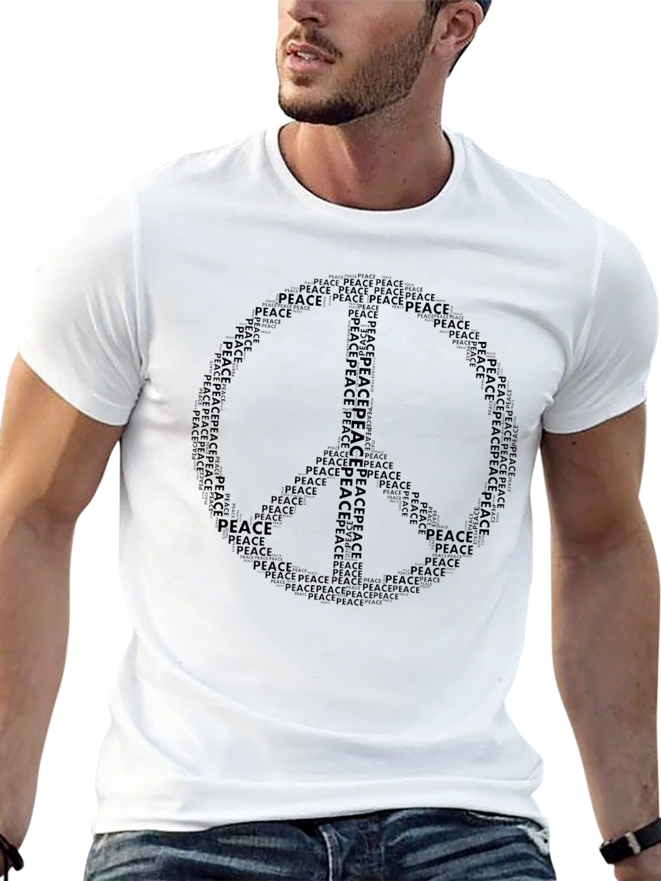 Peace Sign Word Art T-Shirt