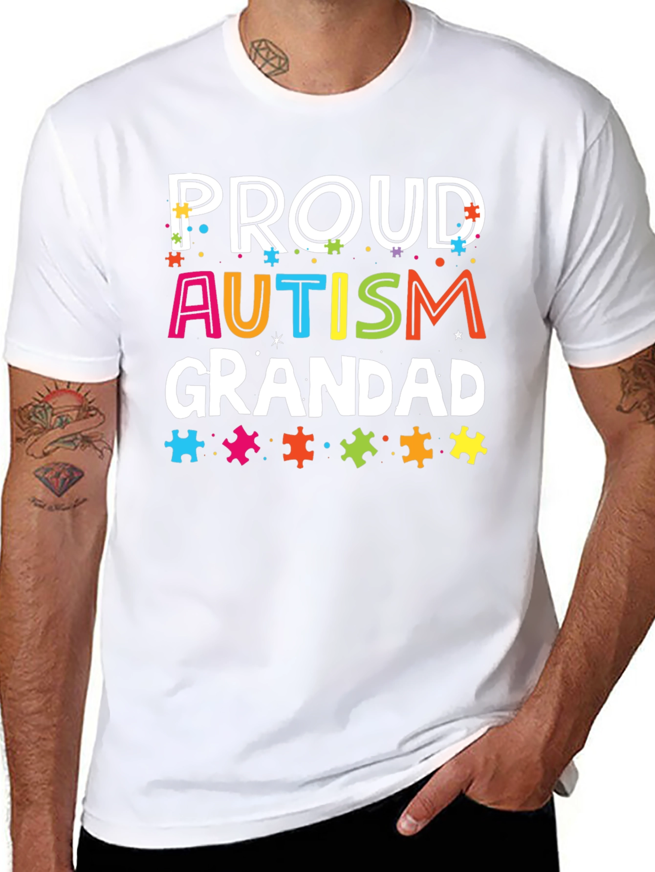 Proud Autism Grandad T-Shirt
