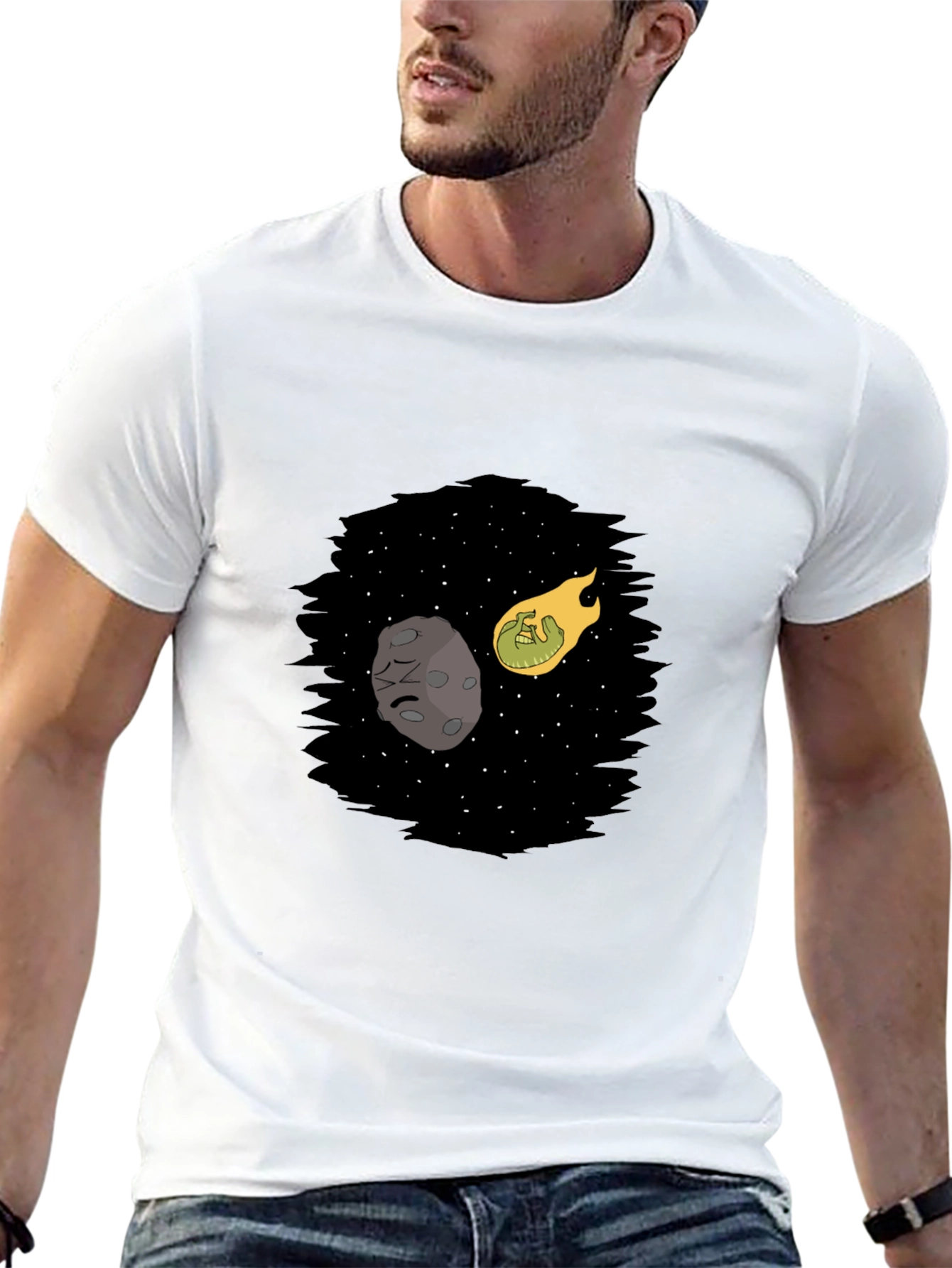 Cosmic Collision Black T-Shirt