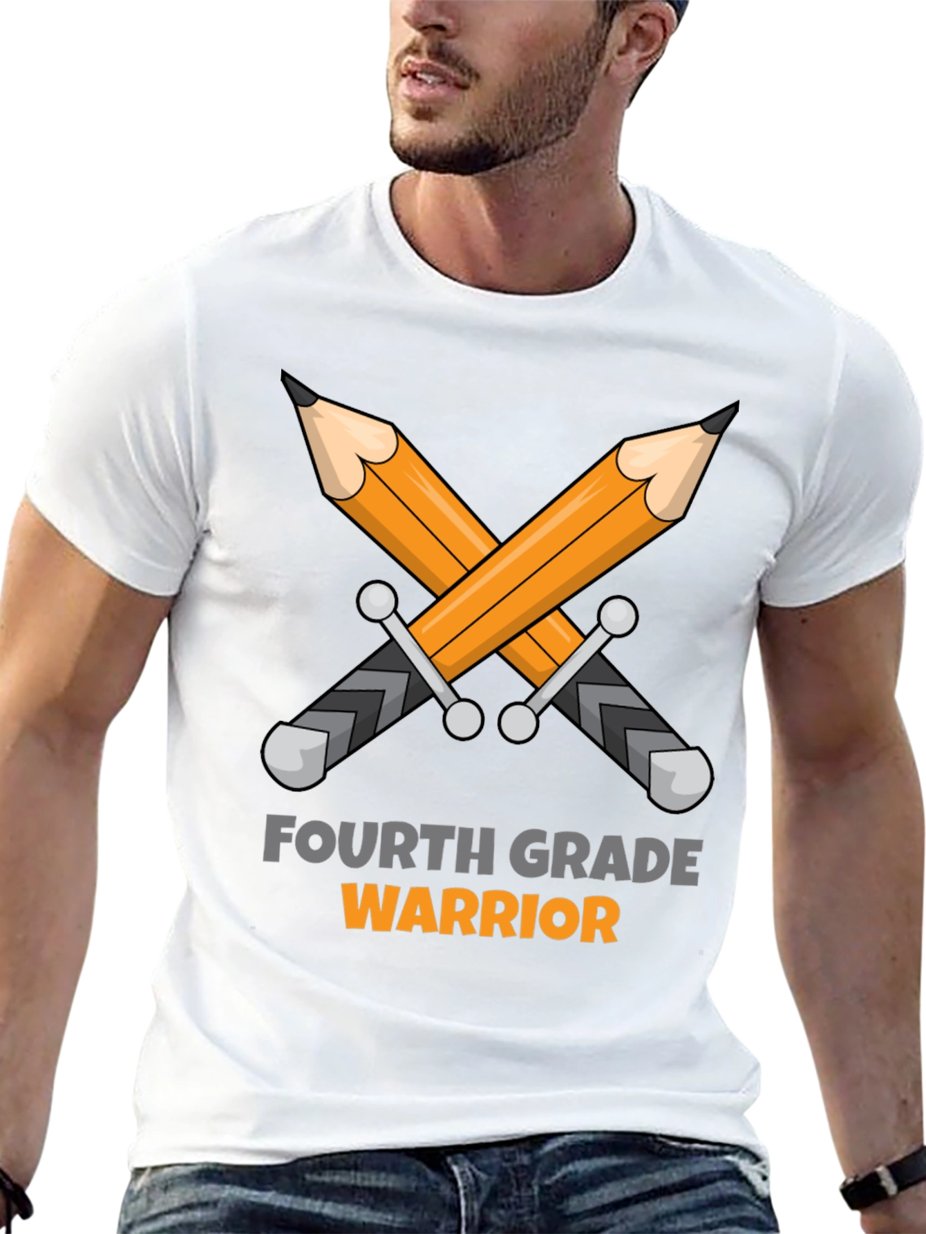 Fourth Grade Warrior T-Shirt: Pencil Sword Design