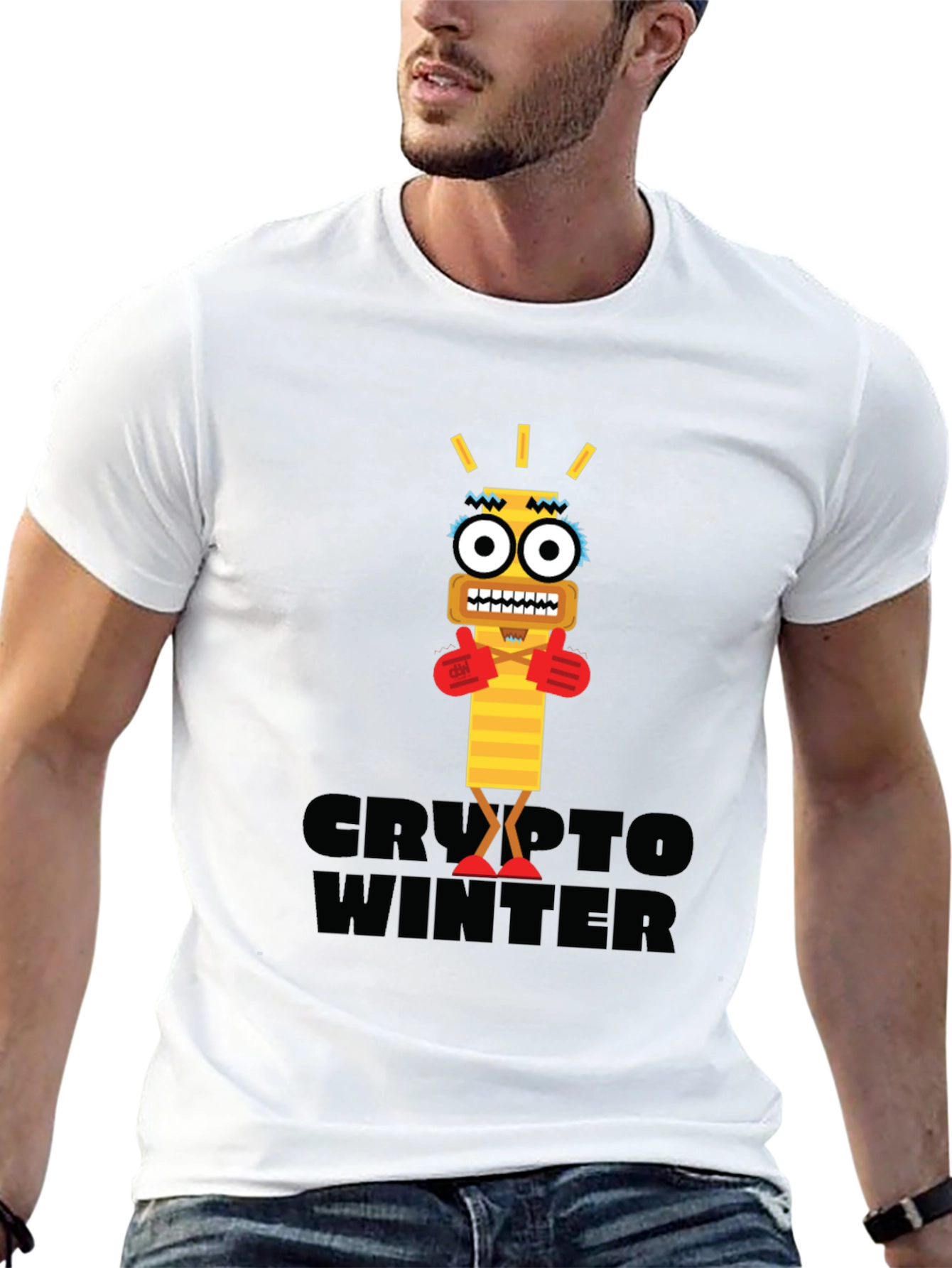 Crypto Winter Graphic Tee - Black Short Sleeve