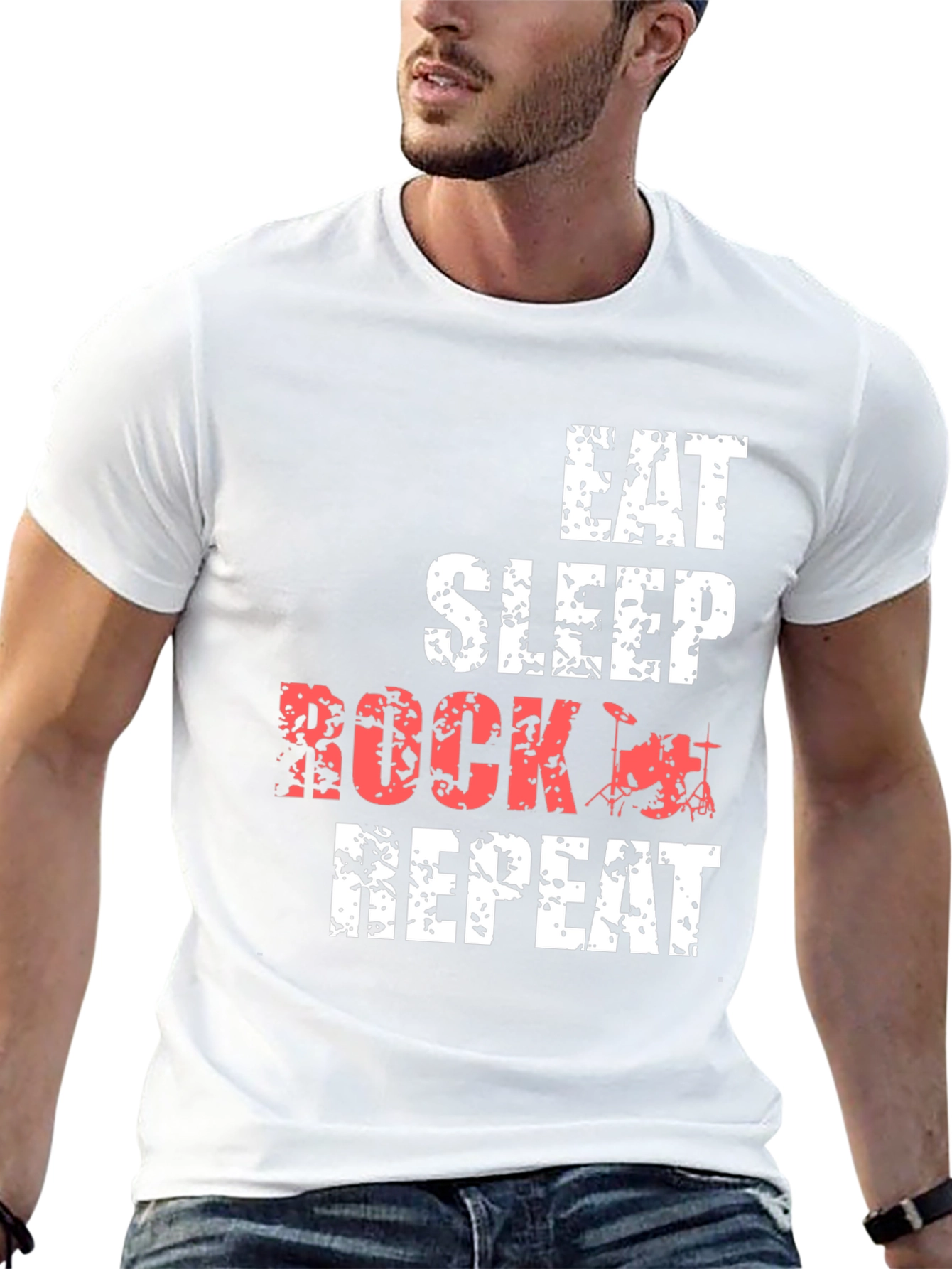 Eat Sleep Rock Repeat Graphic Tee