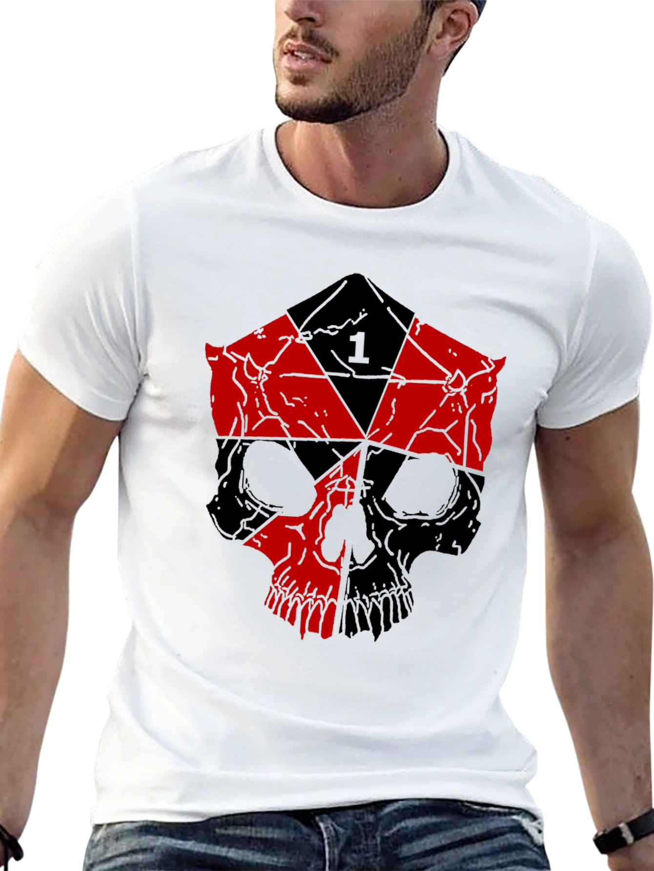 Skull D20 Dice Graphic Tee