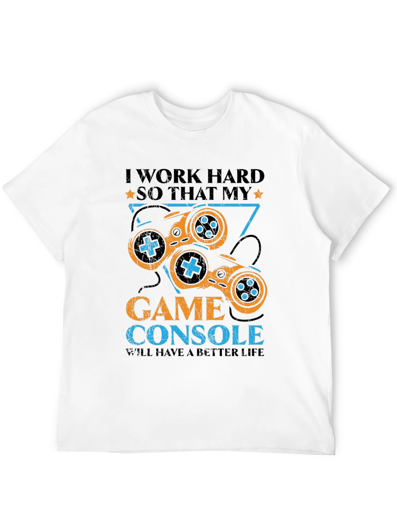 I Work Hard Game Console T-Shirt
