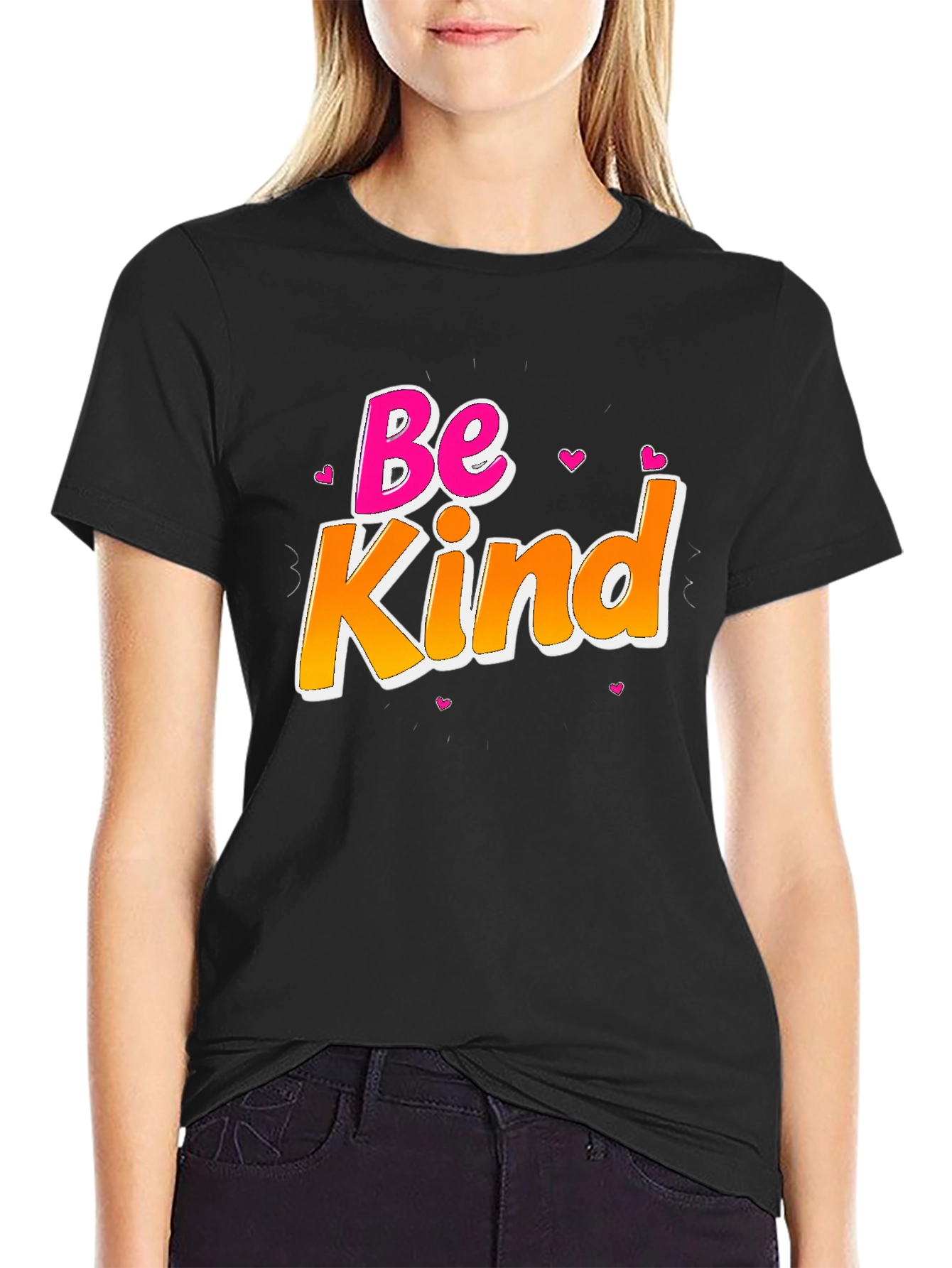 Be Kind Graphic T-Shirt Black Cotton Tee