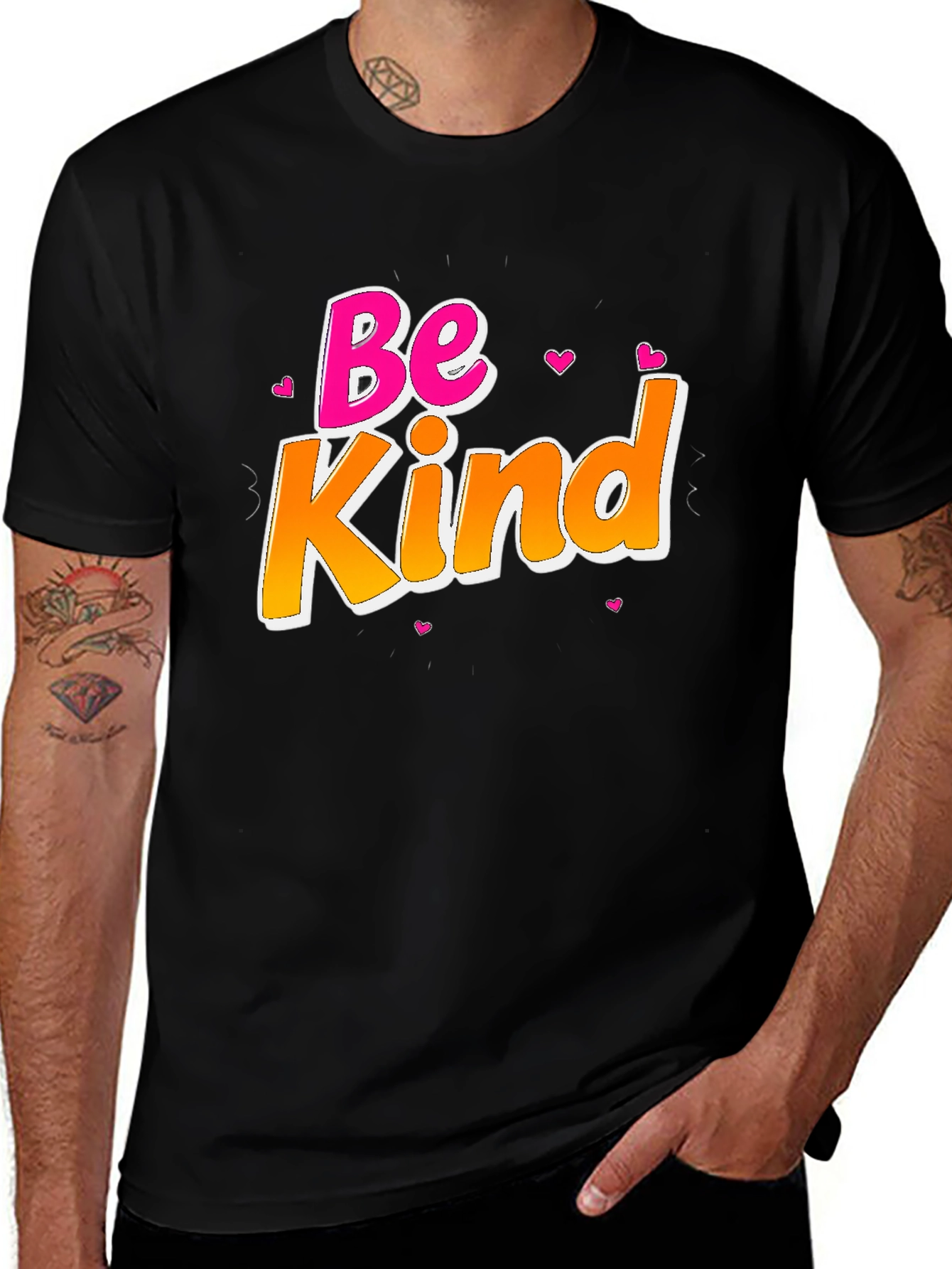 Be Kind Graphic T-Shirt Black Cotton Tee