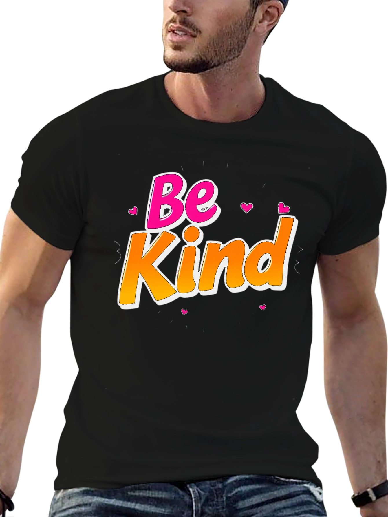 Be Kind Graphic T-Shirt Black Cotton Tee