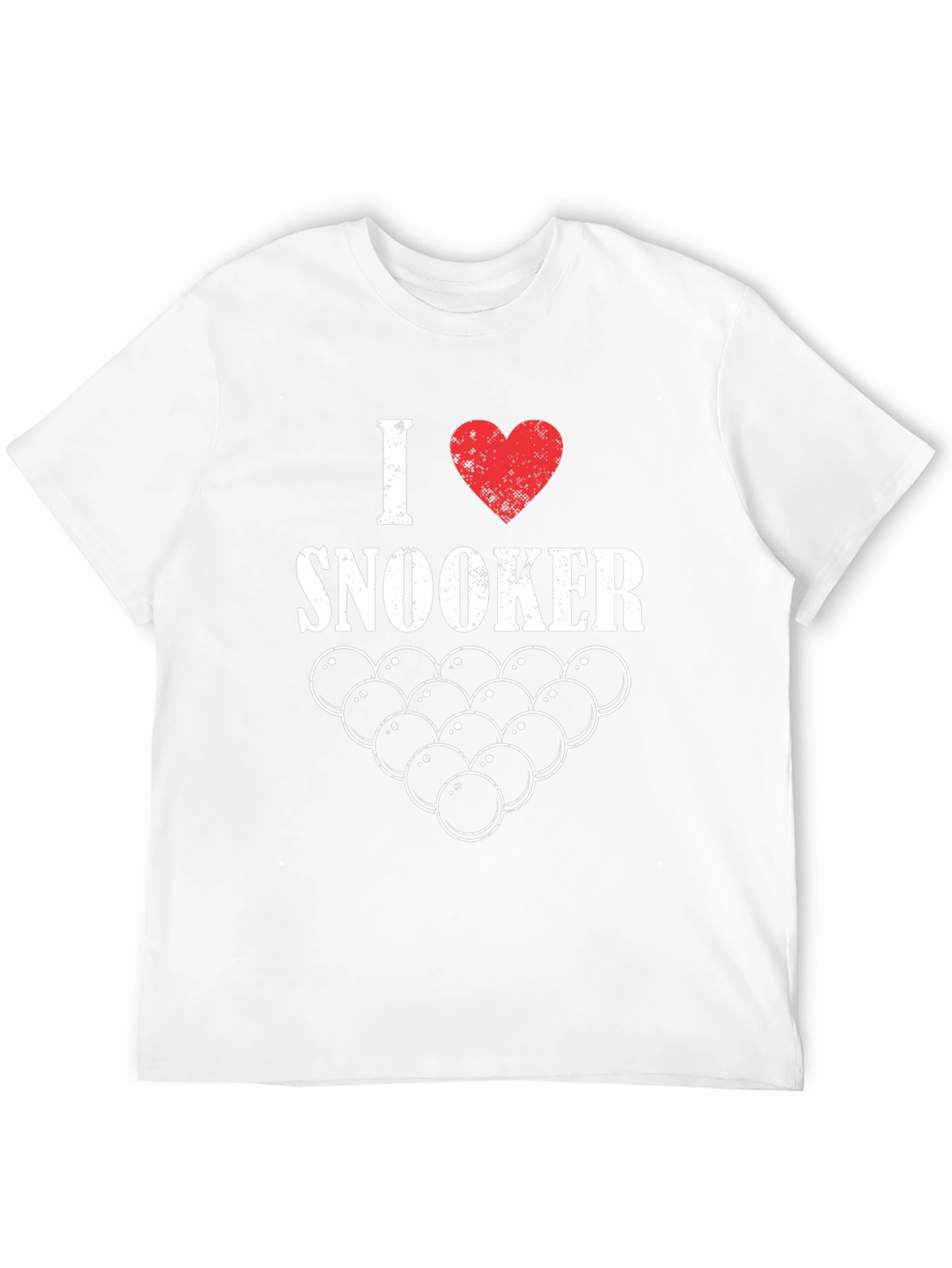 I Love Snooker Graphic T-Shirt - Billiards Tee