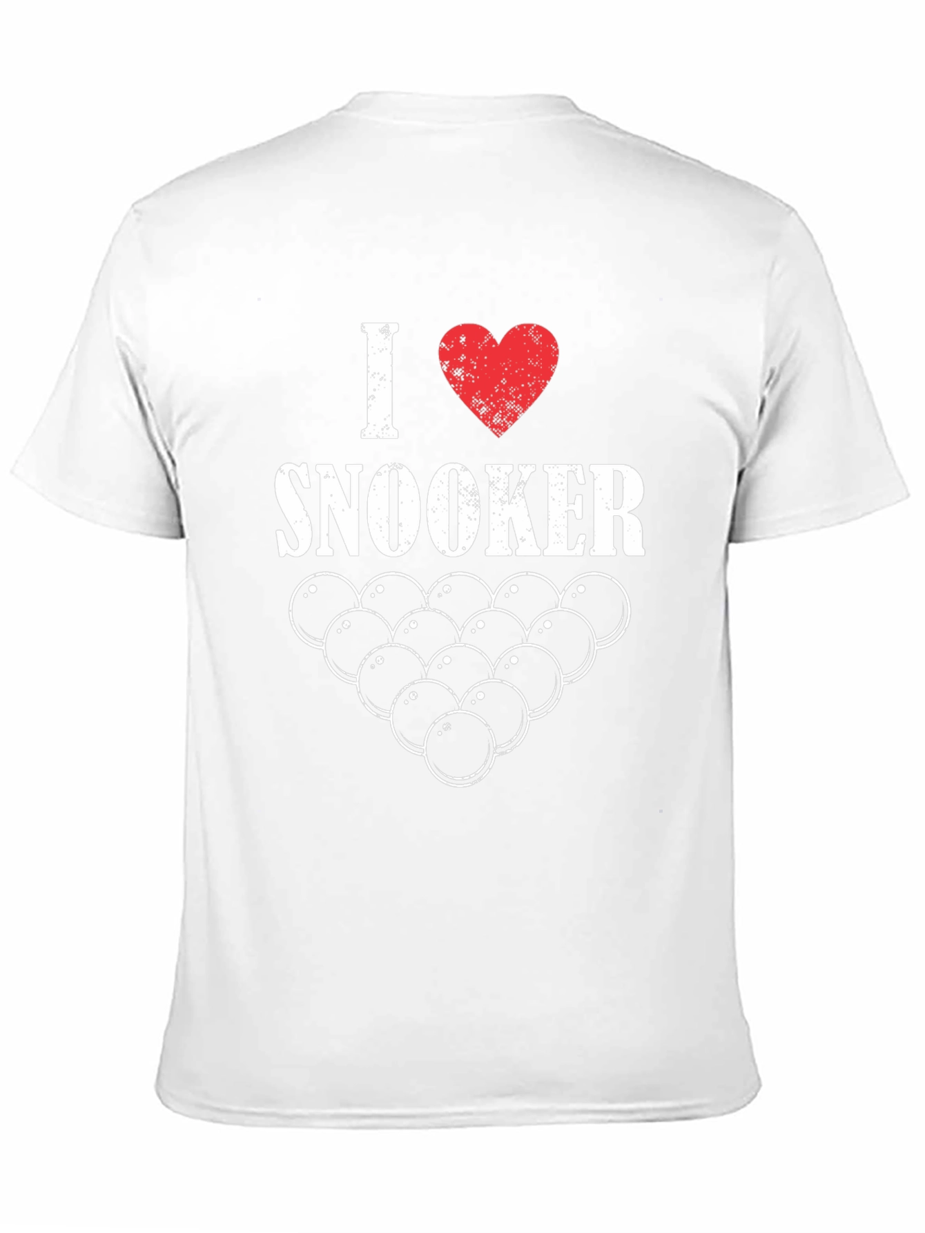 I Love Snooker Graphic T-Shirt - Billiards Tee