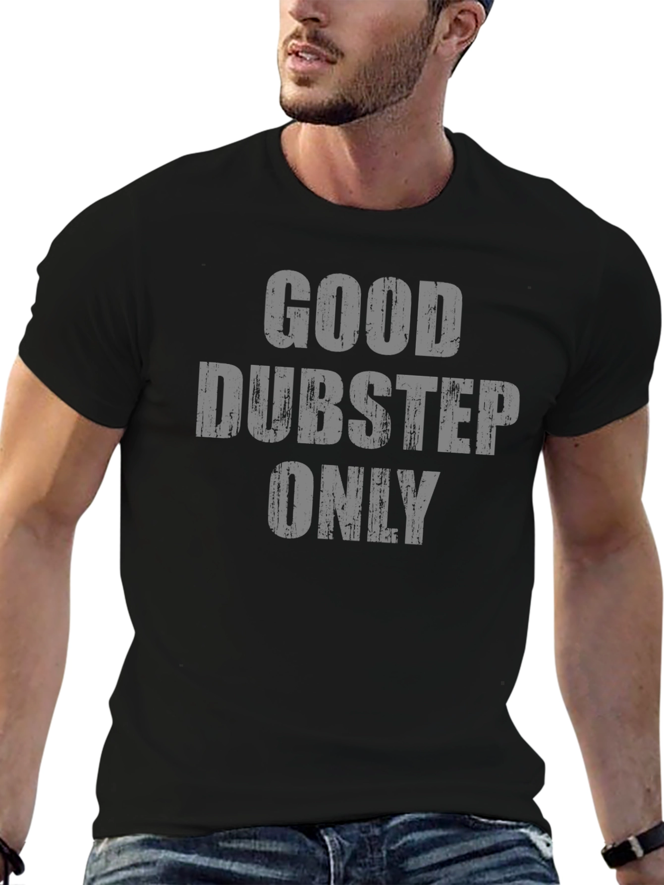 Good Dubstep Only Graphic Tee - Black Crew Neck