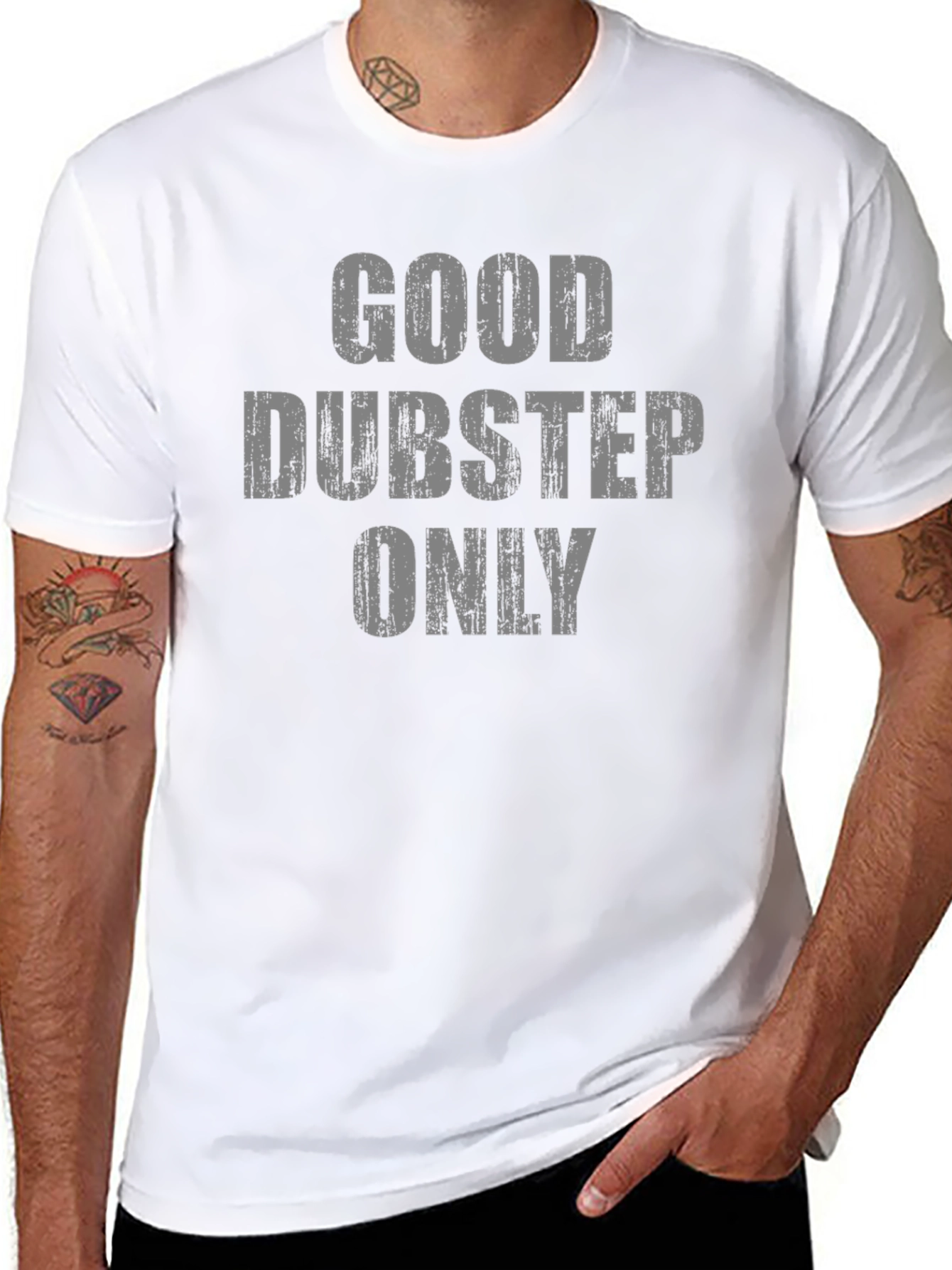 Good Dubstep Only Graphic Tee - Black Crew Neck