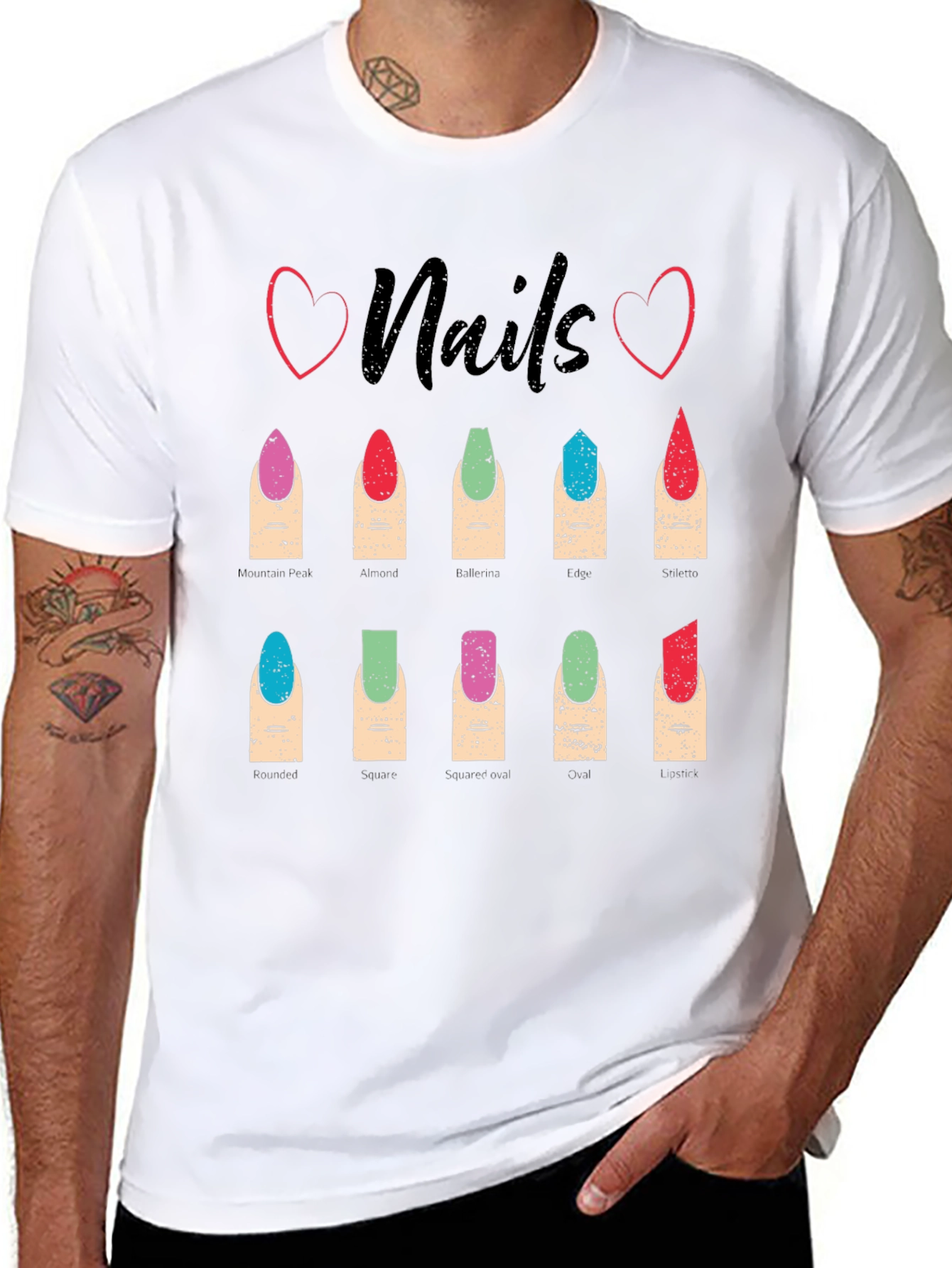 Nails Fashion T-Shirt - Manicure Styles Graphic Tee