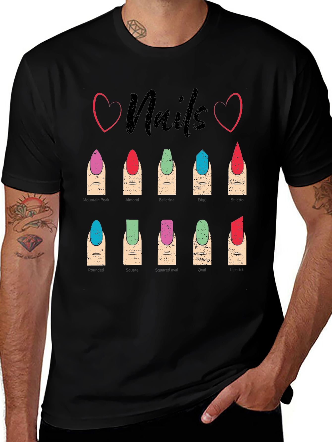 Nails Fashion T-Shirt - Manicure Styles Graphic Tee