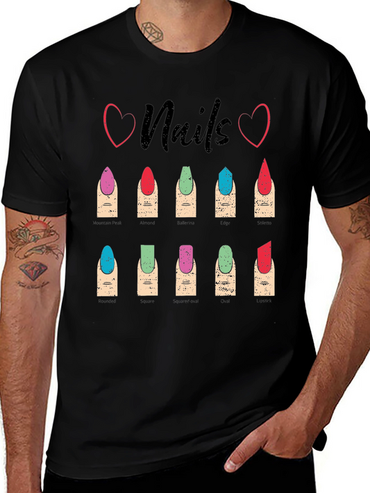 Nails Fashion T-Shirt - Manicure Styles Graphic Tee