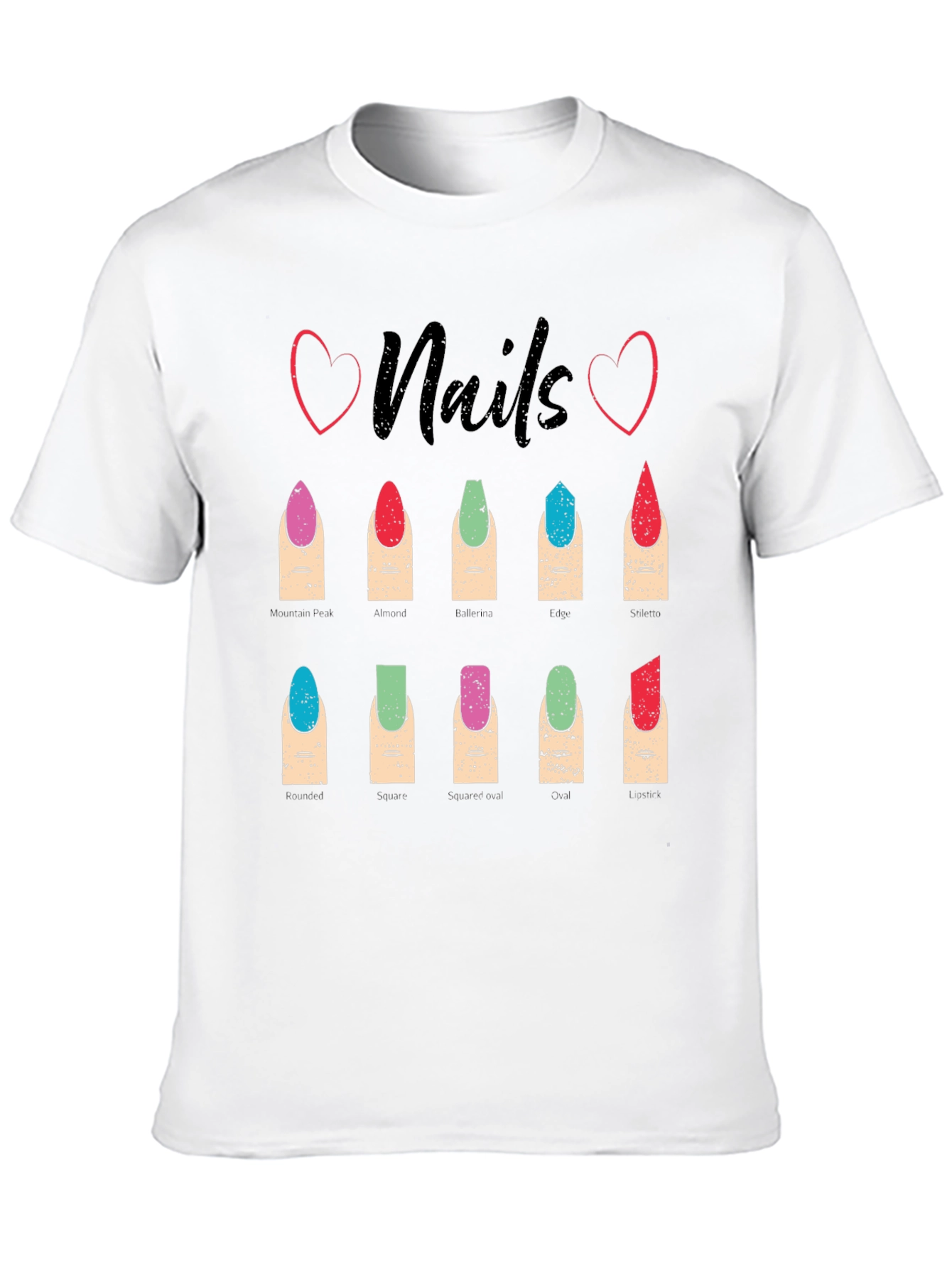Nails Fashion T-Shirt - Manicure Styles Graphic Tee