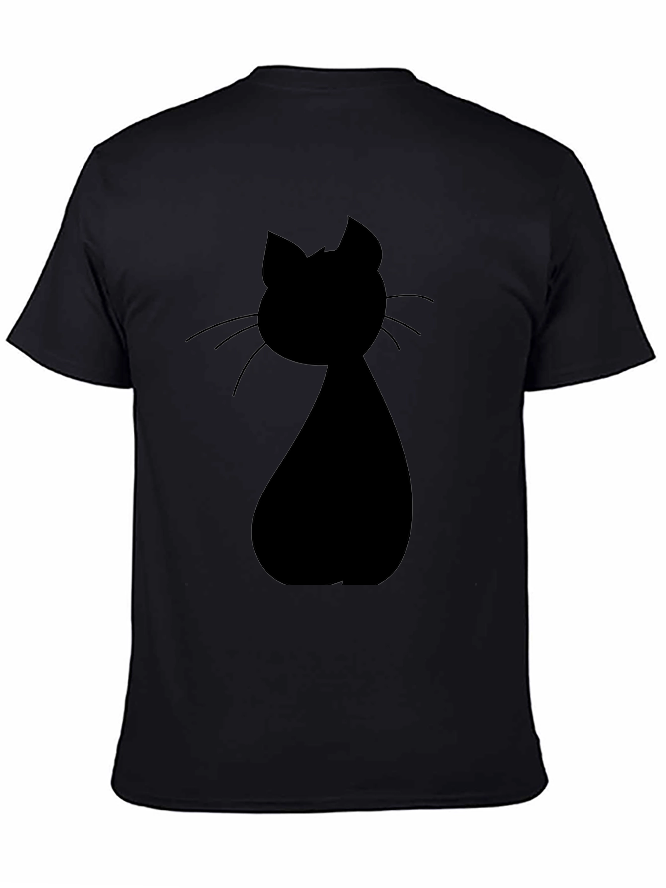 Black Cat Silhouette Graphic Tee - Unisex Casual Shirt
