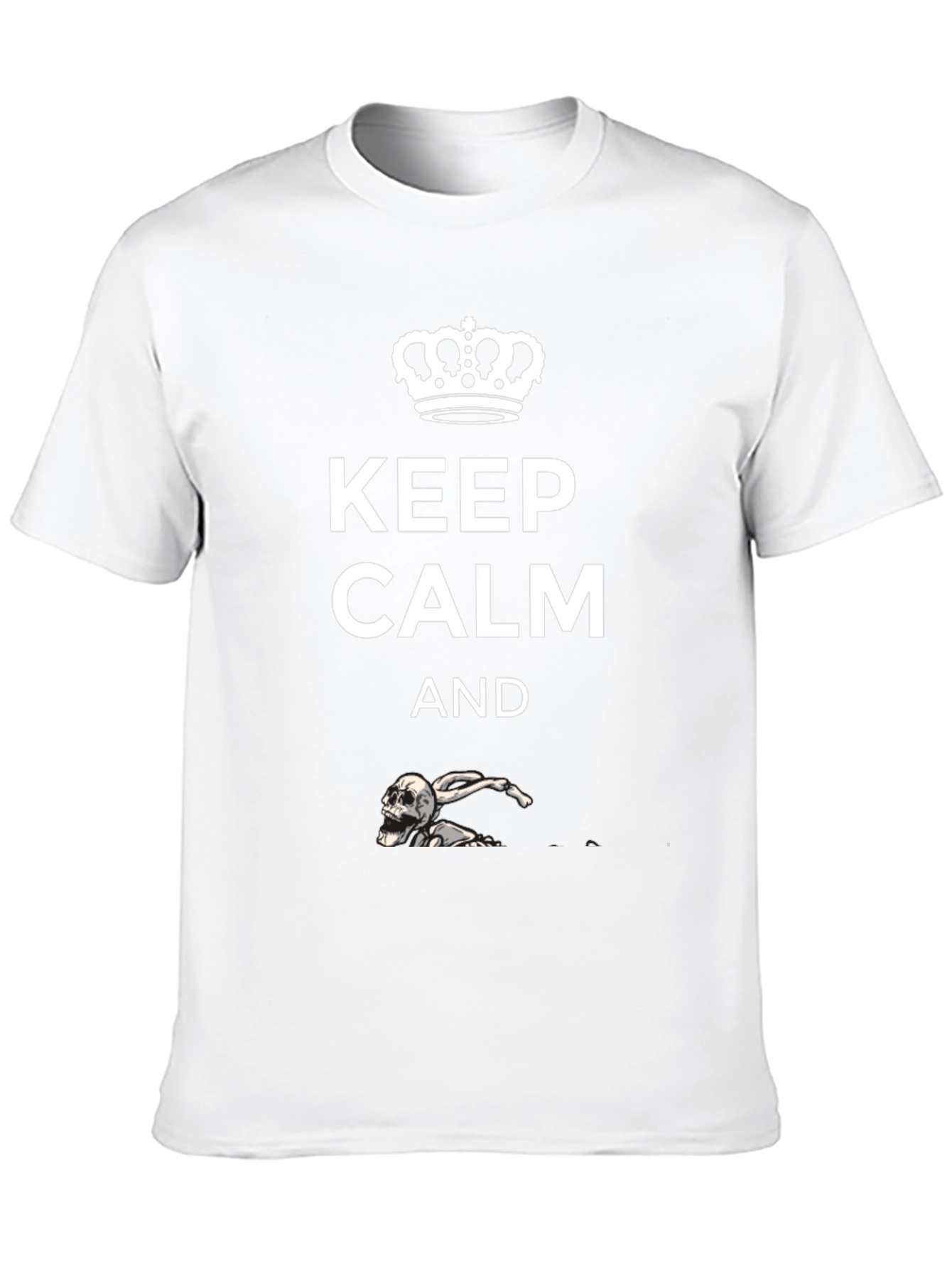 Keep Calm Skeleton Swimmer Black T-Shirt