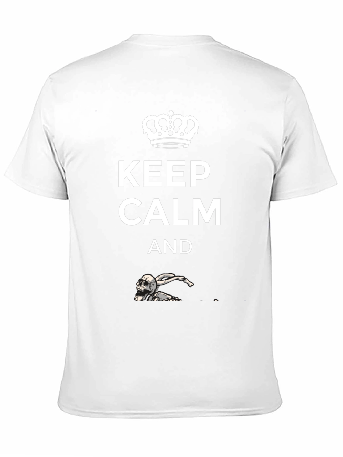 Keep Calm Skeleton Swimmer Black T-Shirt