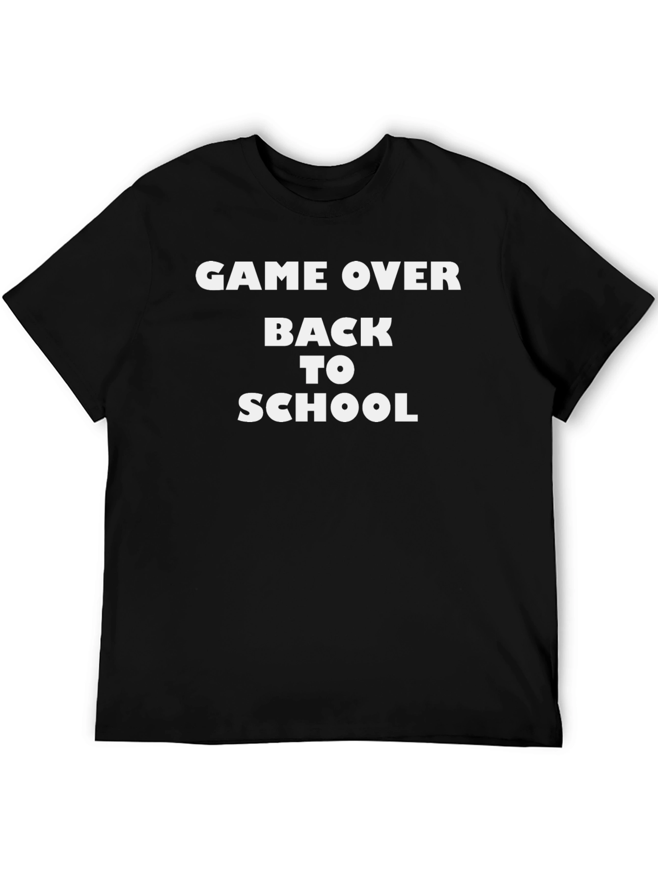 Game Over Back To School Black T-Shirt