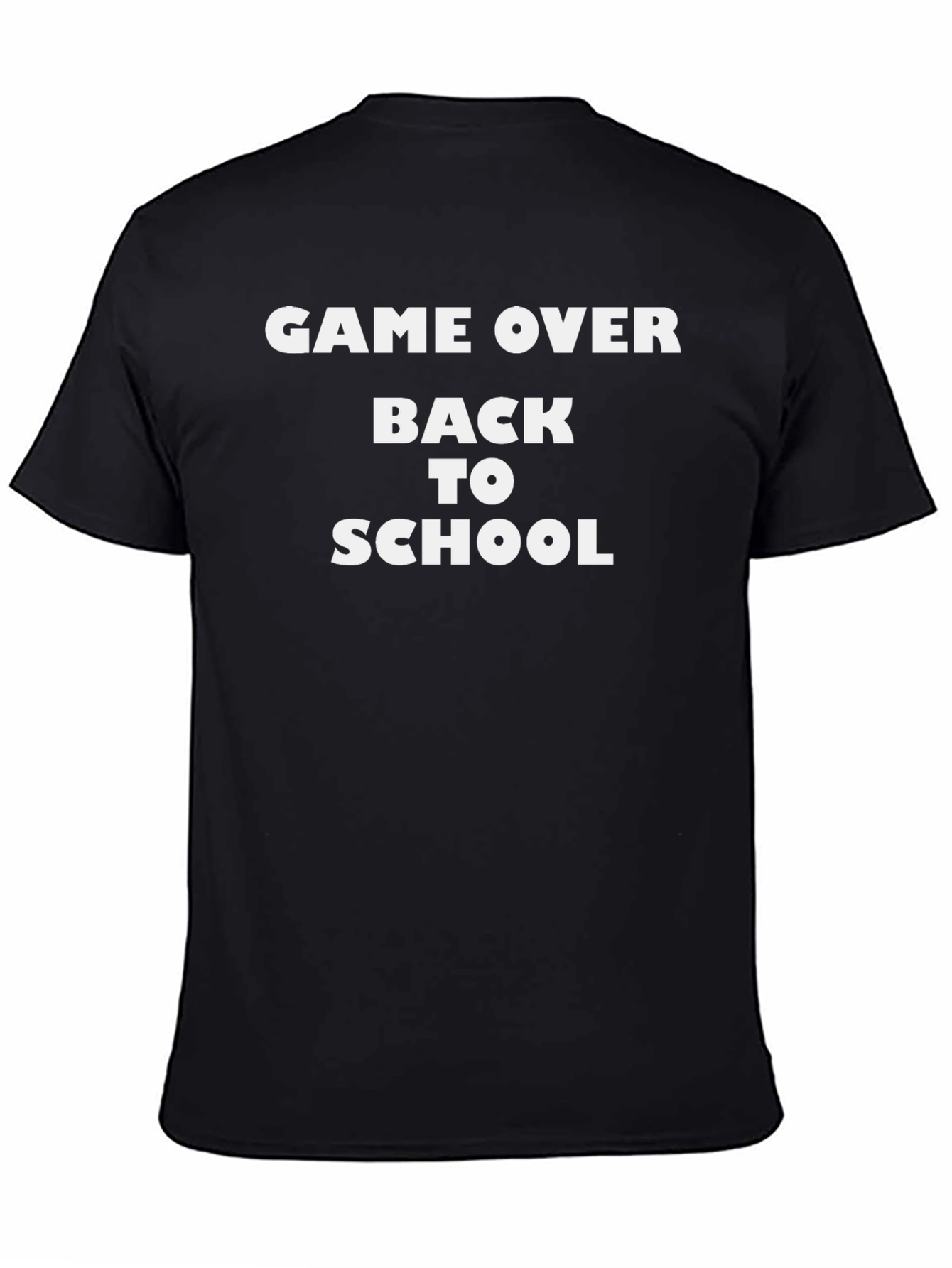 Game Over Back To School Black T-Shirt