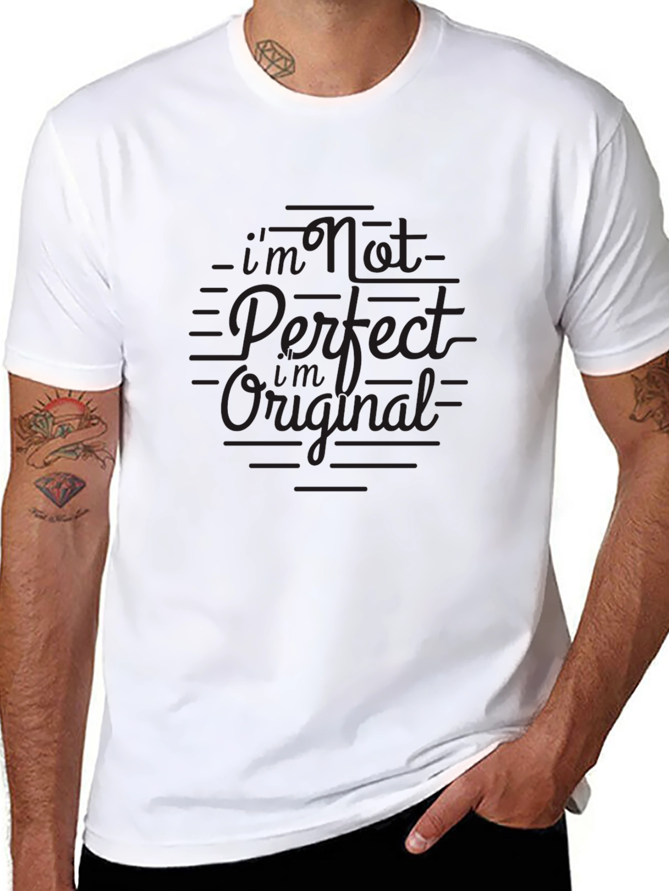 Im Not Perfect But Im Original Black T-Shirt
